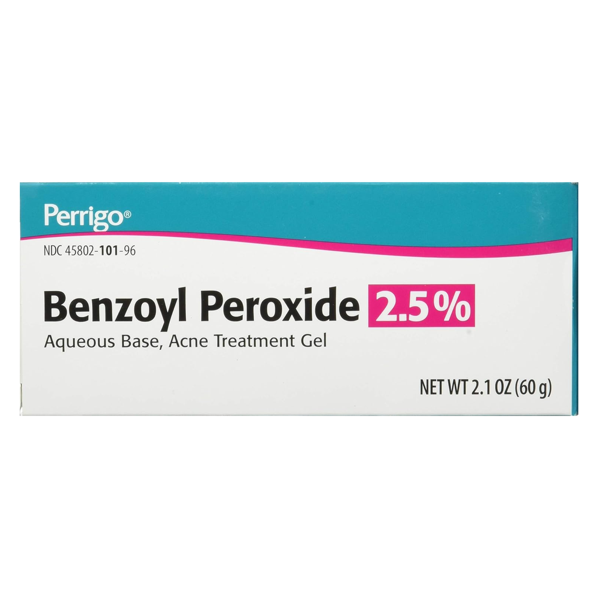 Perrigo, 2.5% Benzoyl Peroxide Acne Treatment Gel, Gentle Formula for Clearer Skin, 2.1 oz