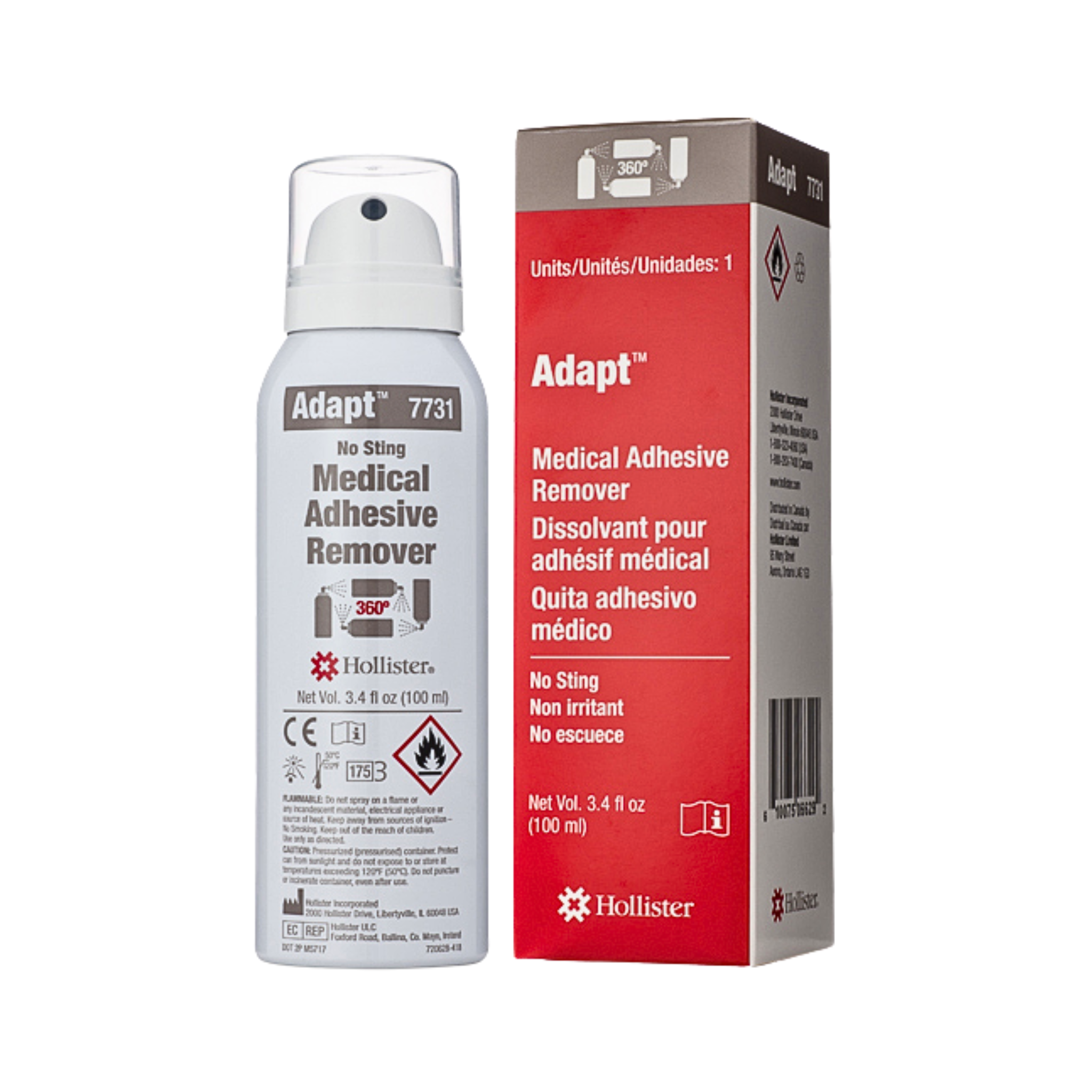 Adapt™, Medical Adhesive Remover Spray, Fast and Gentle Removal of Medical Adhesives, 3.4 Oz