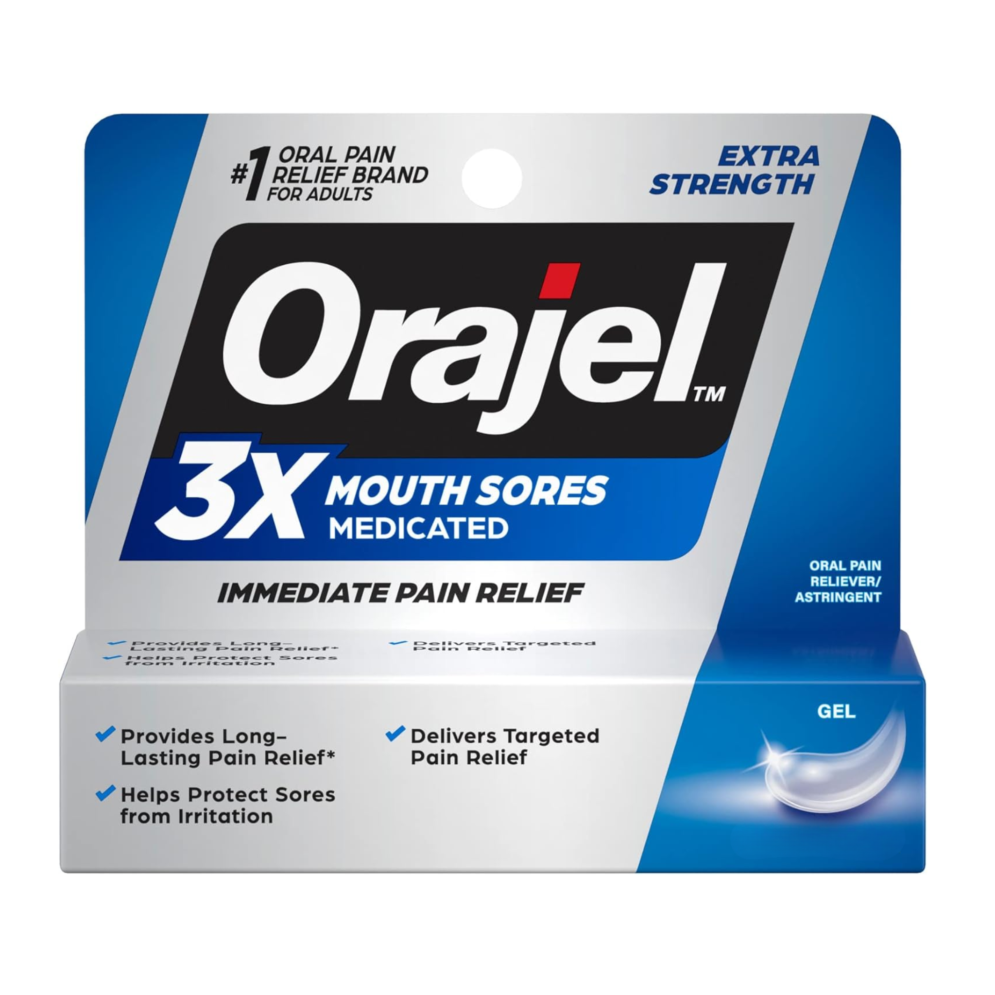 Orajel, Maximum Strength Instant Pain Relief, Fast-Acting Oral Pain Gel, 0.18 oz