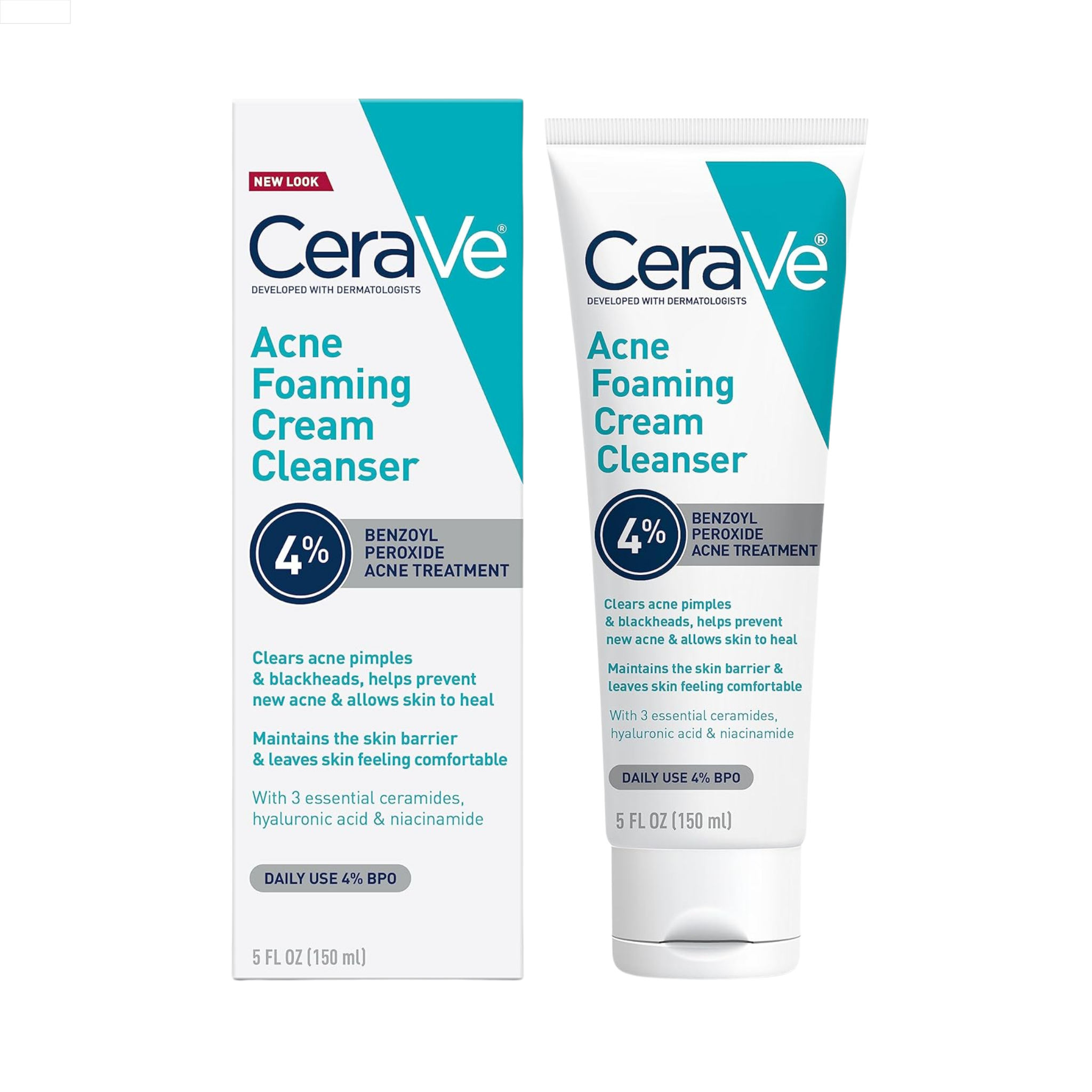 CeraVe, Acne Foaming Cream Cleanser, Gentle & Effective Acne Treatment, 5 fl oz