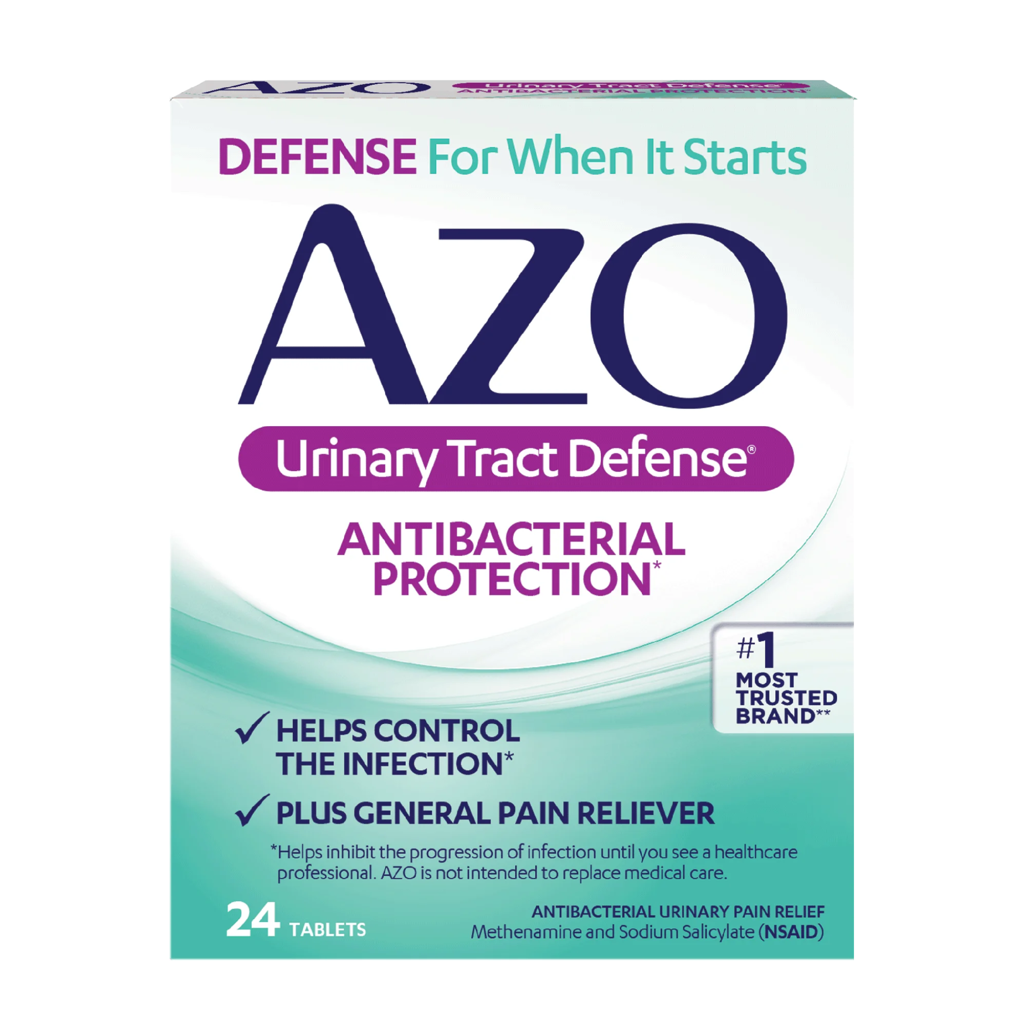 AZO Urinary Tract Defense Antibacterial Protection, Helps Control a UTI until You Can See a Doctor, from The No. 1 Most Trusted Urinary Health Brand, 24 Count - Pharmaful