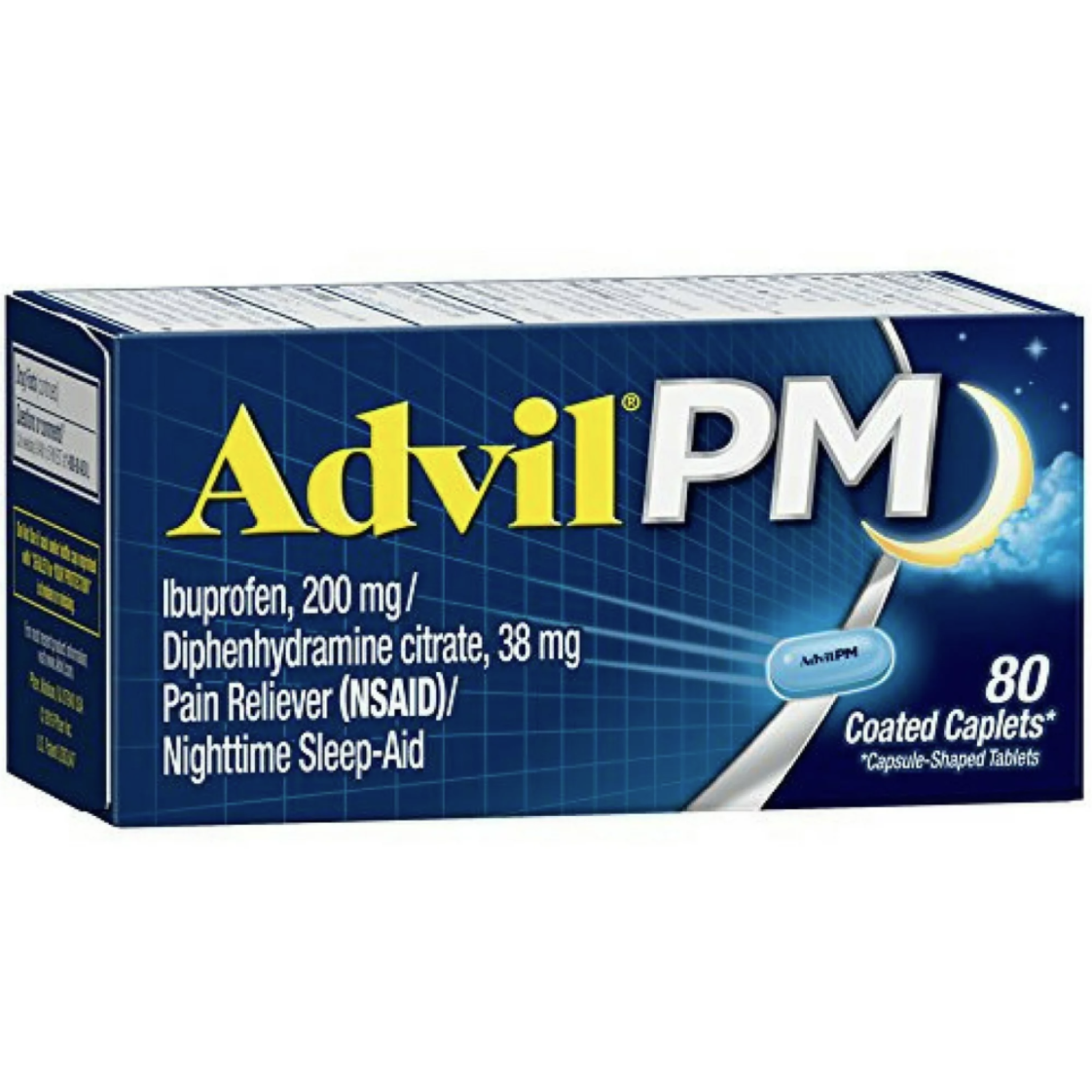 Advil PM, Coated Caplets, 80 count - Pharmaful