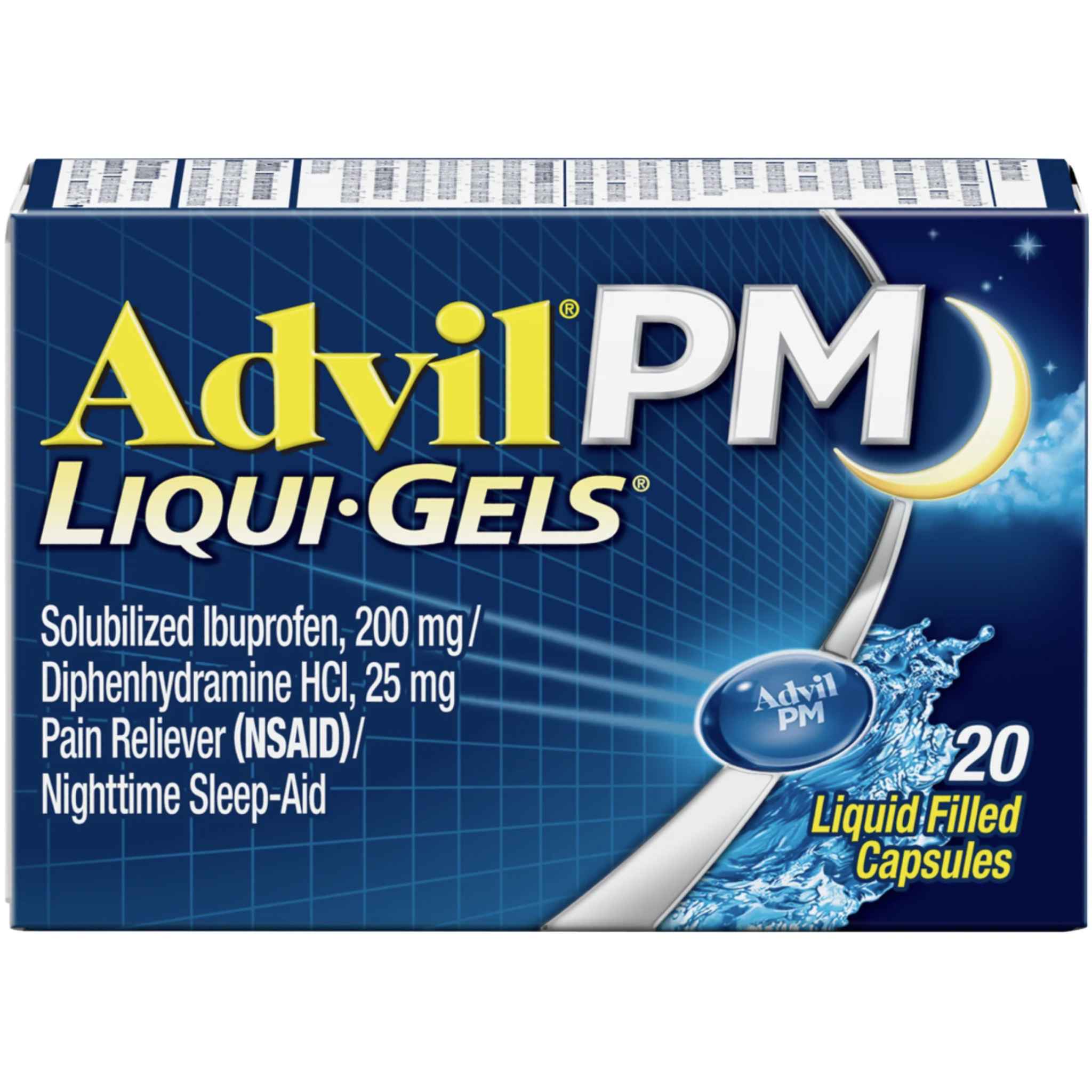 Advil PM, gel caps, 20 count - Pharmaful
