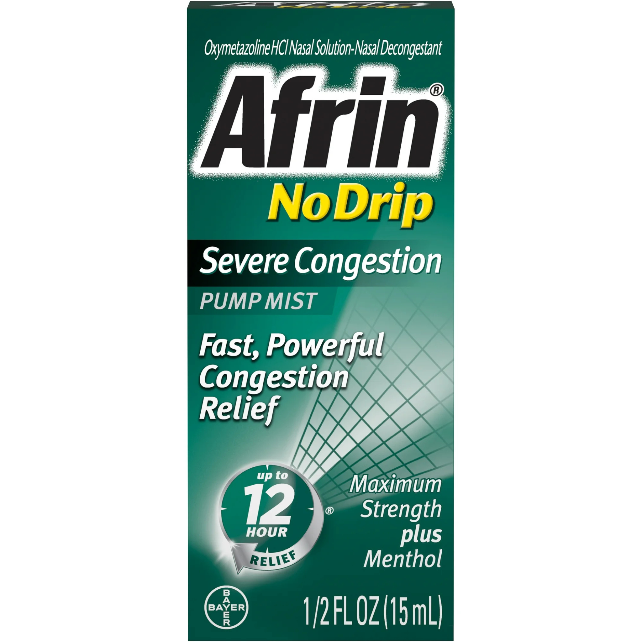 Afrin No Drip Severe Congestion Pump Mist Nasal Spray, 1-15 mL Bottle - Pharmaful