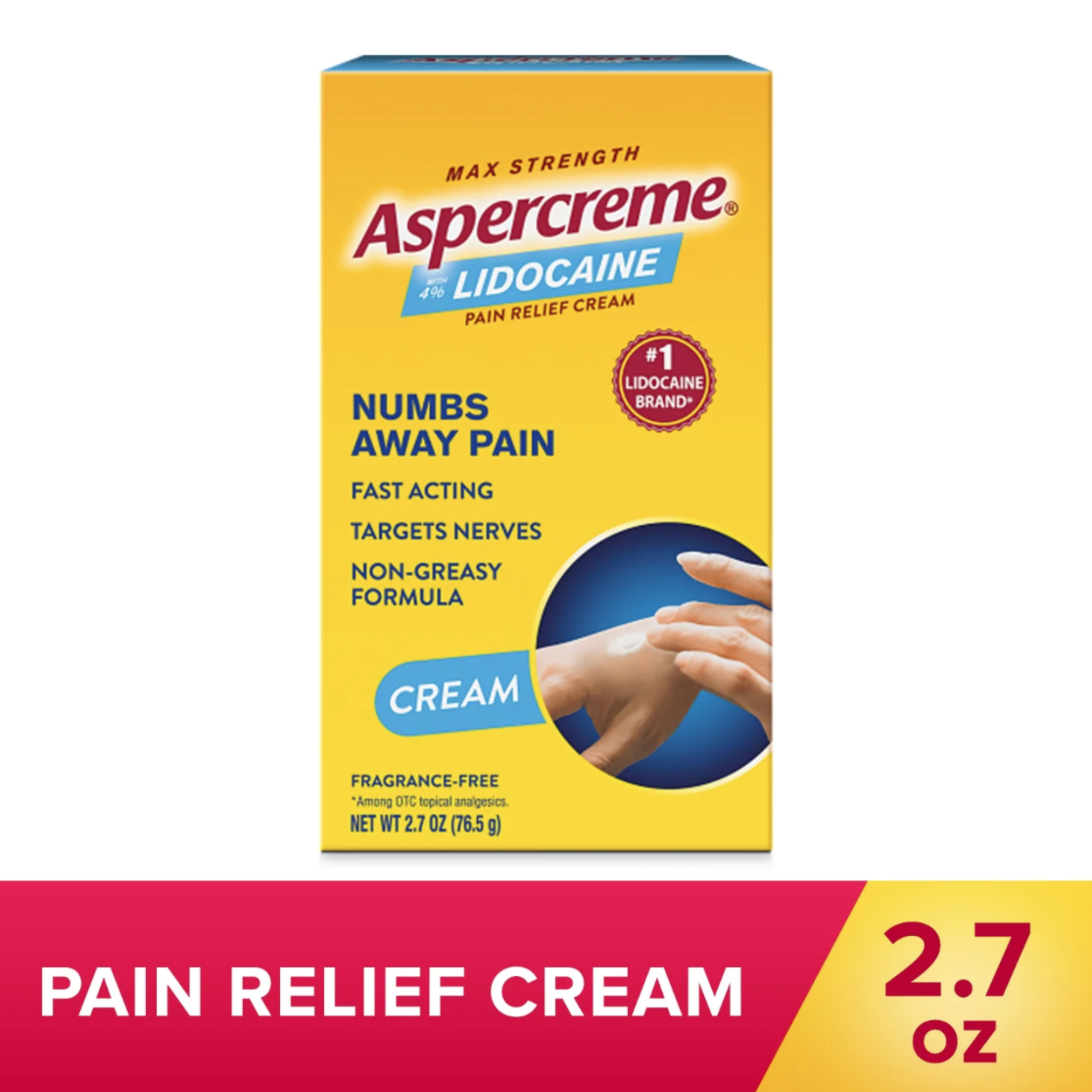 Aspercreme with 4% Lidocaine Pain Relief Cream, 2.7 oz. - Pharmaful