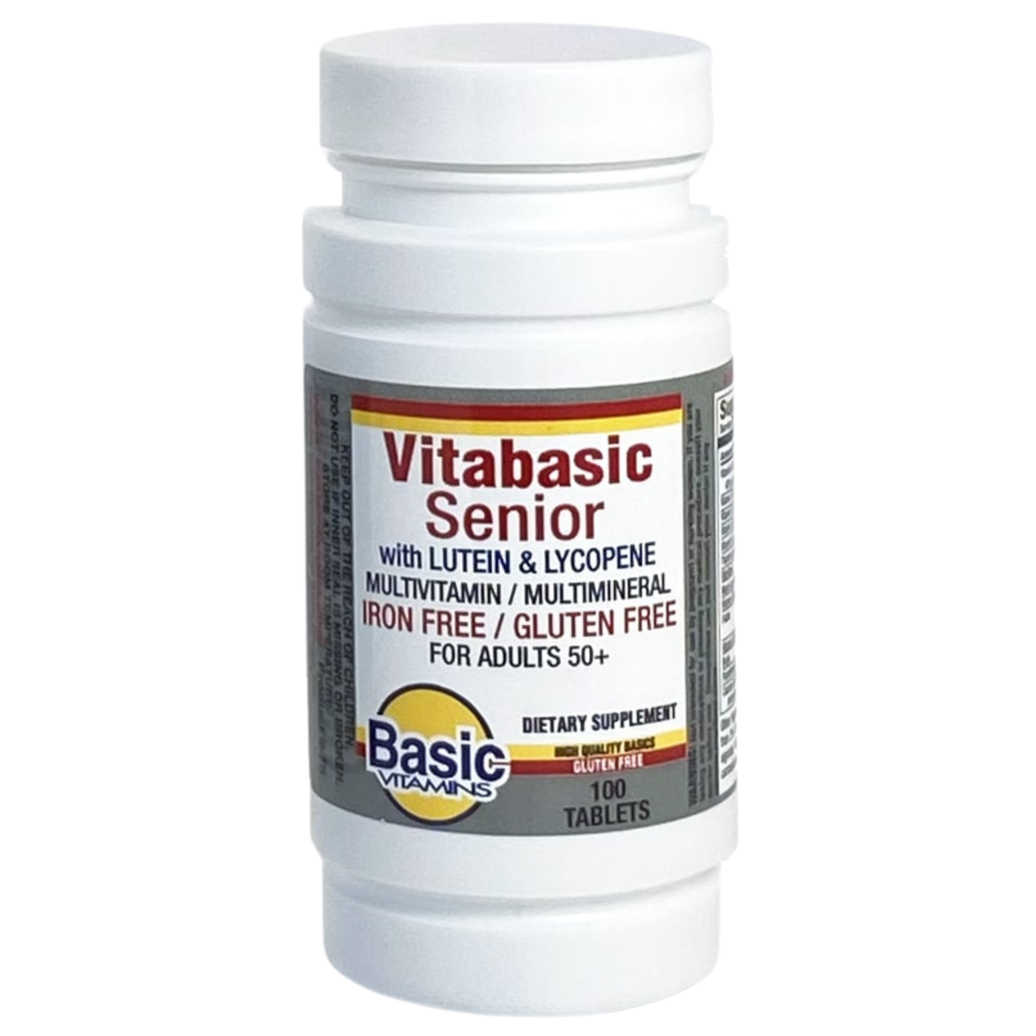 Basic Vitamins, Vitabasic Senior Tablets, Daily Multivitamin Supplement for Adults 50+, 100 Tablets