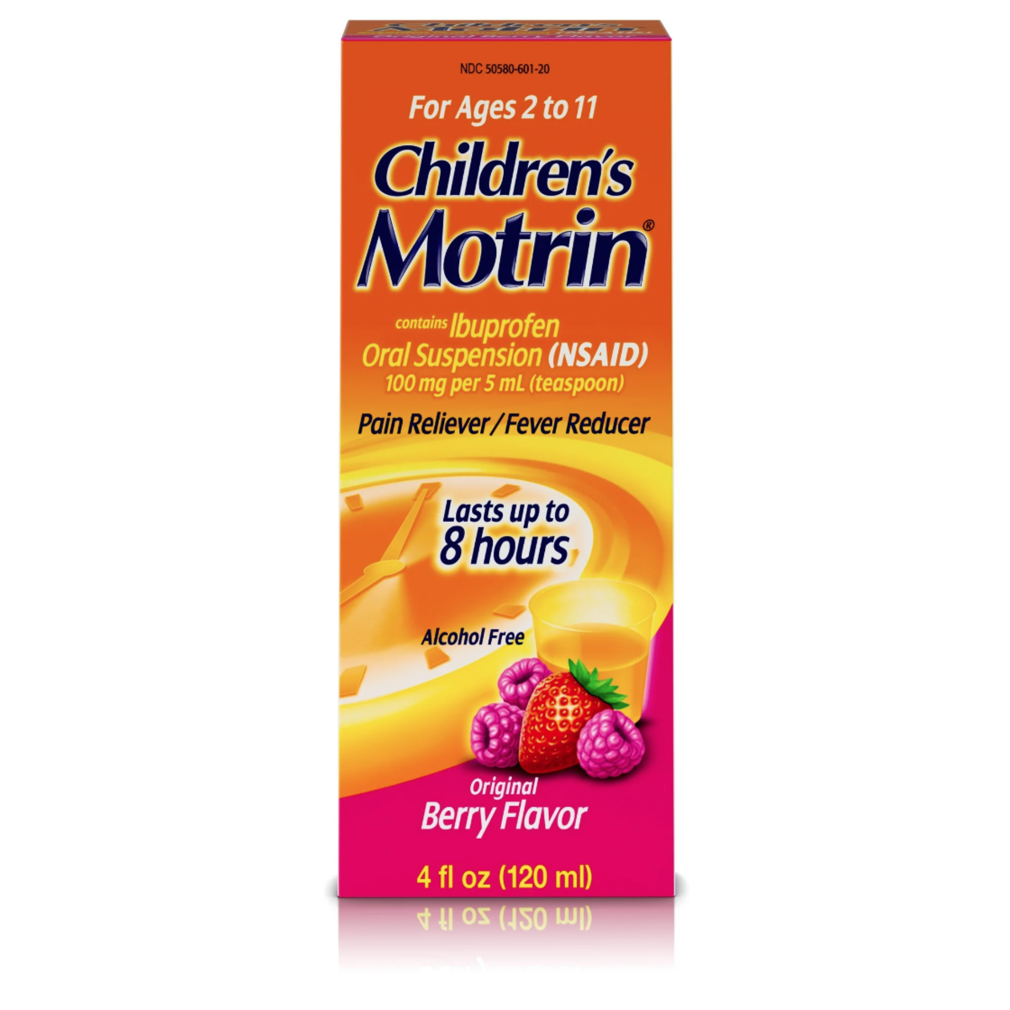 Children Motrin Dye-Free Pain & Fever Reducer Original Berry 4 oz - Pharmaful