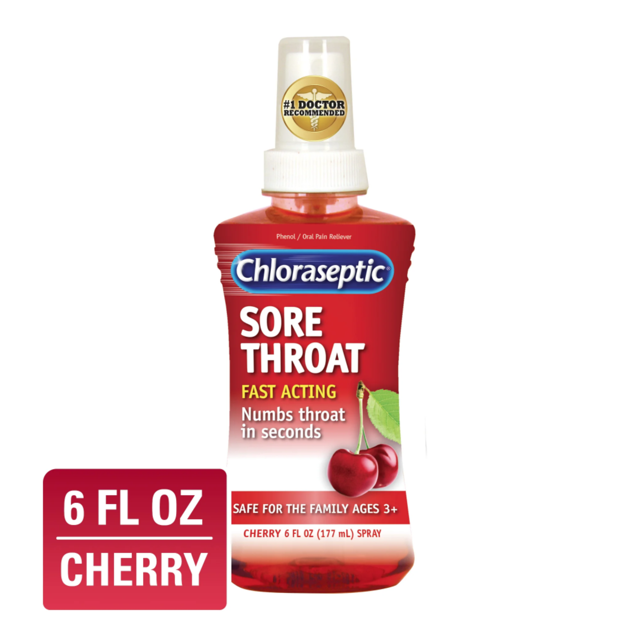 Chloraseptic Sore Throat Spray, Cherry Flavor Throat Remedy, 6 fl oz - Pharmaful