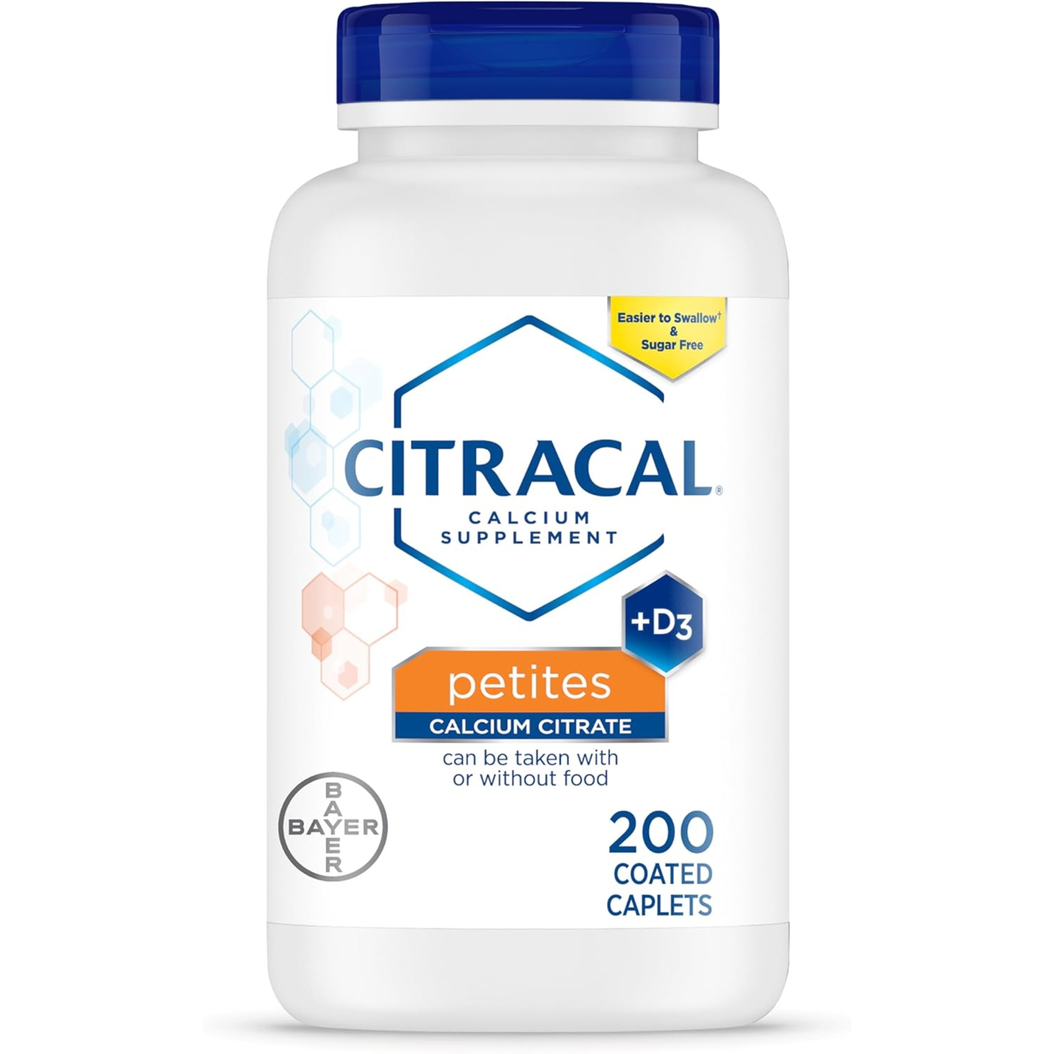 Citracal Petites, Calcium Citrate with Vitamin D3, Small & Easy-to-Swallow Caplets, Bone Health Support, 200 Count