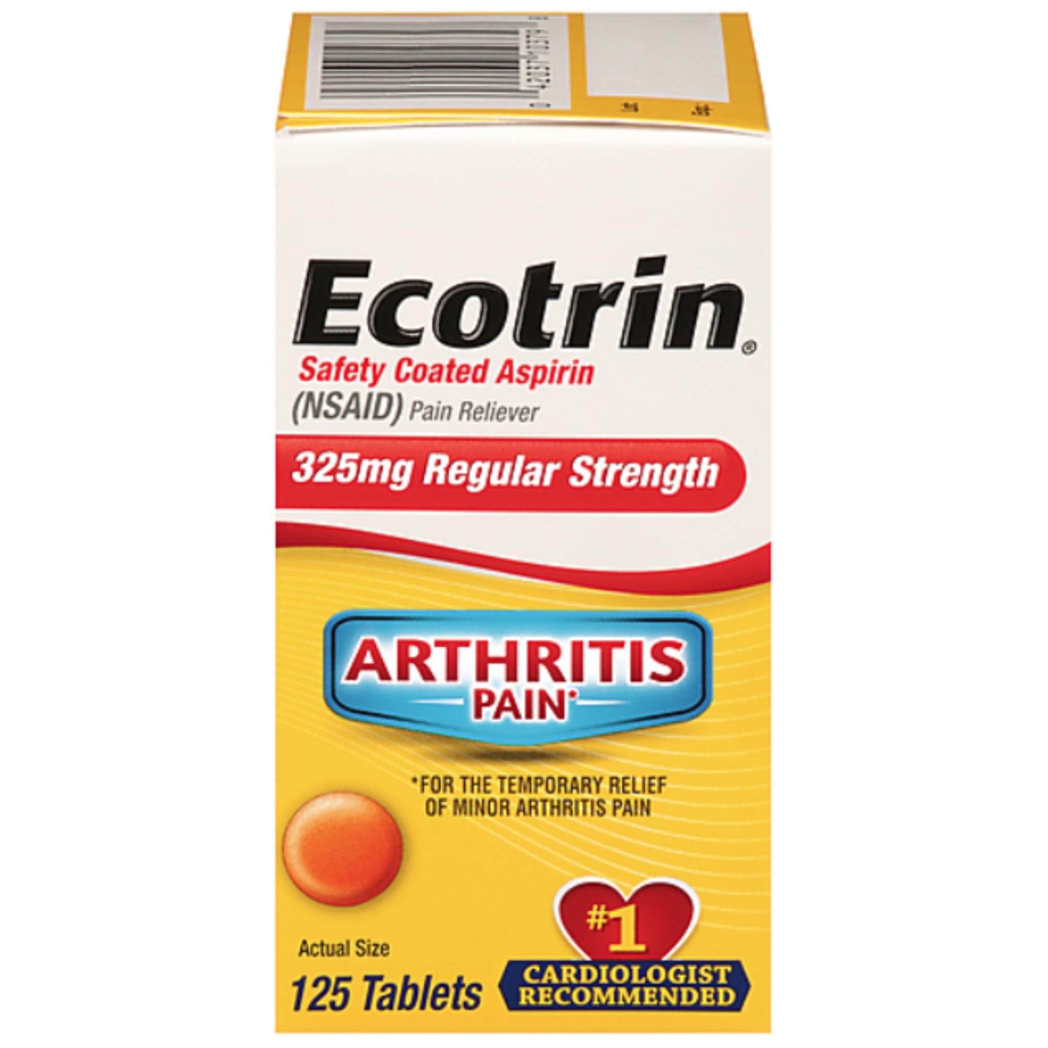 Ecotrin 325 mg Regular Strength Tablets 125 tablets - Pharmaful