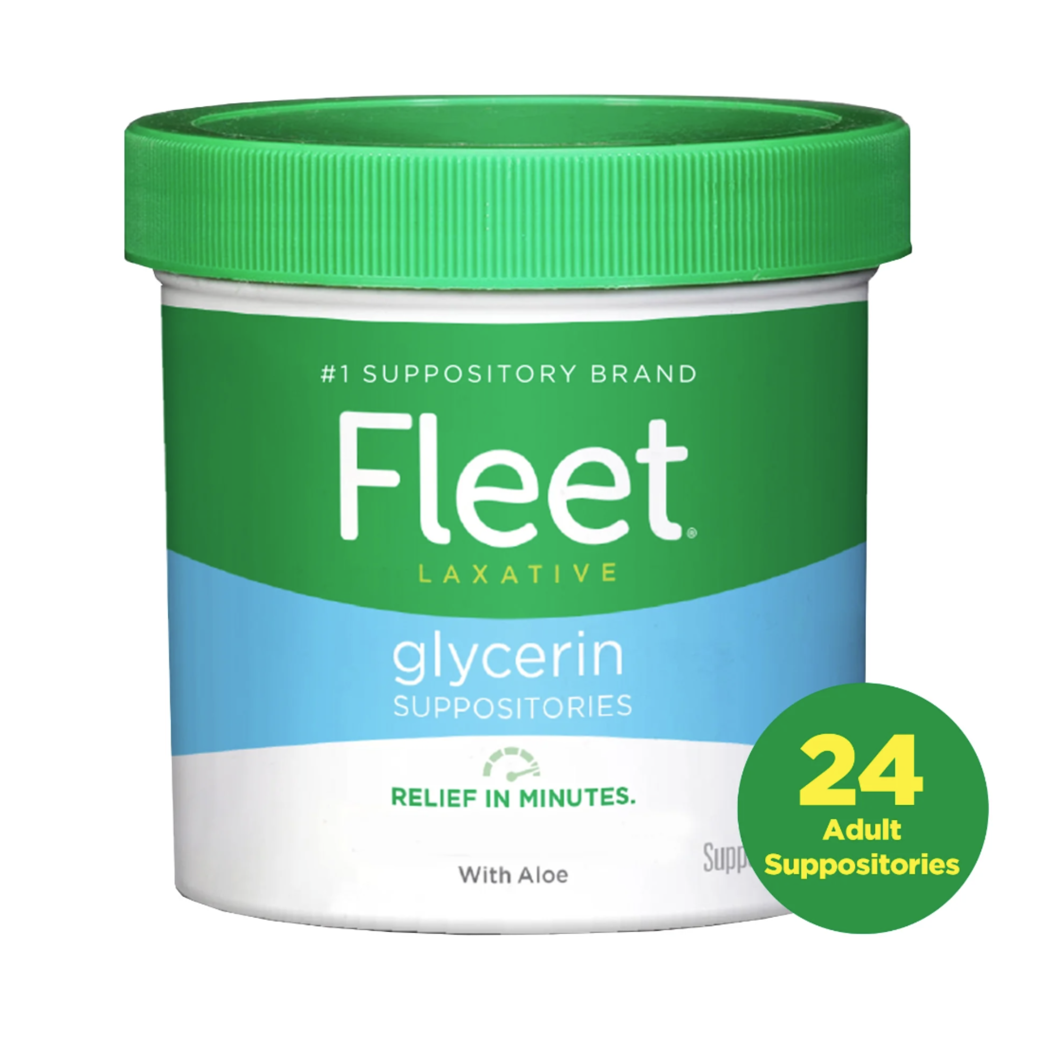 Fleet Laxatives, Laxative Glycerin Suppositories for Adult Constipation Relief, 24 Count - Pharmaful