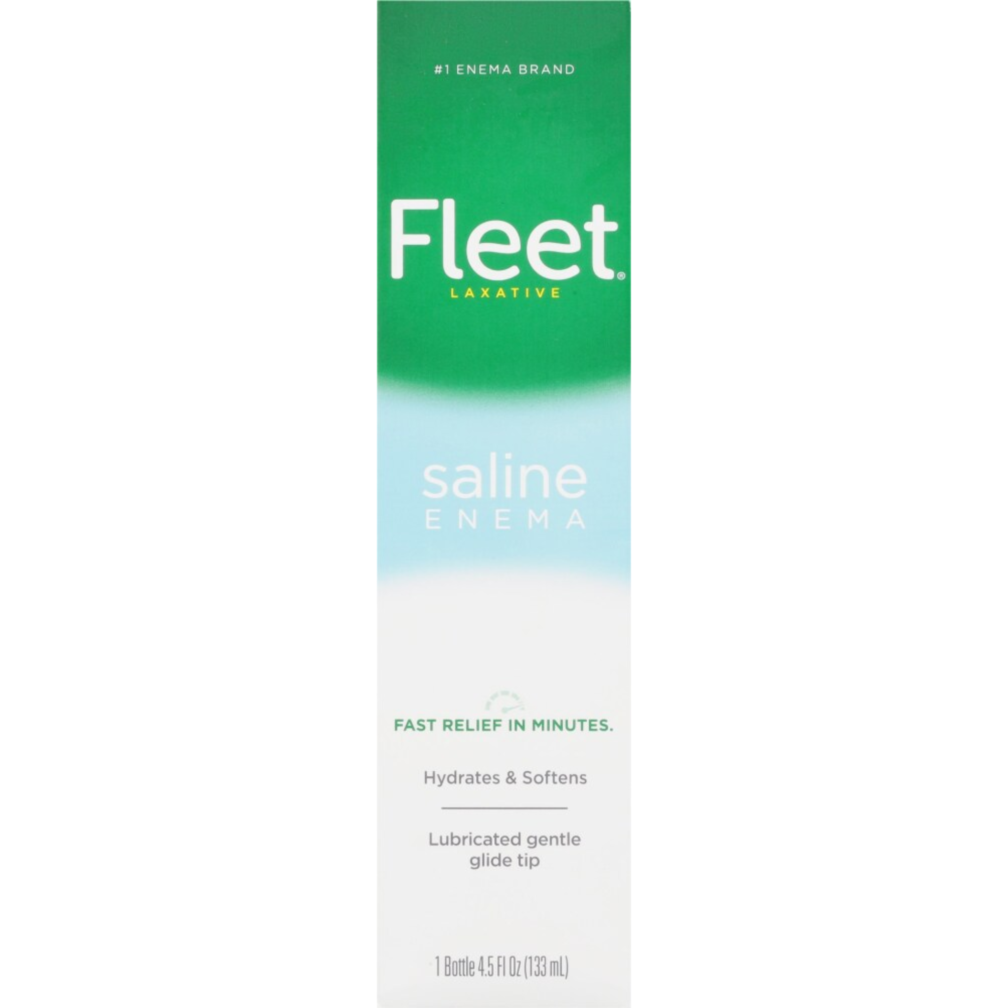 Fleet, Laxative Saline Enema, Comfortable and Effective Relief with Easy Squeeze Bottle, 4.5 fl oz