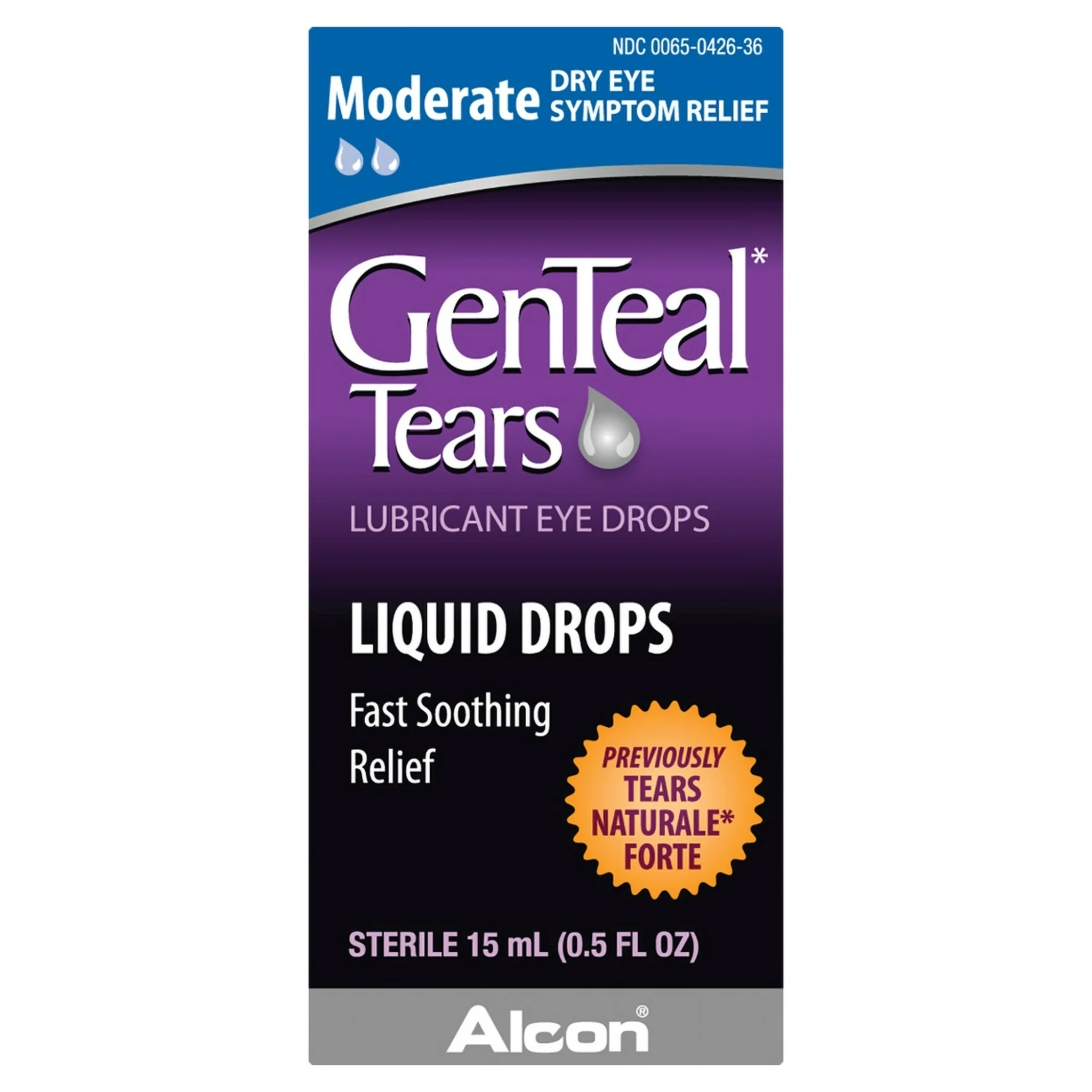 GenTeal Tears Moderate Lubricant Eye Drops for Dry Eye Symptom Relief, 15mL - Pharmaful