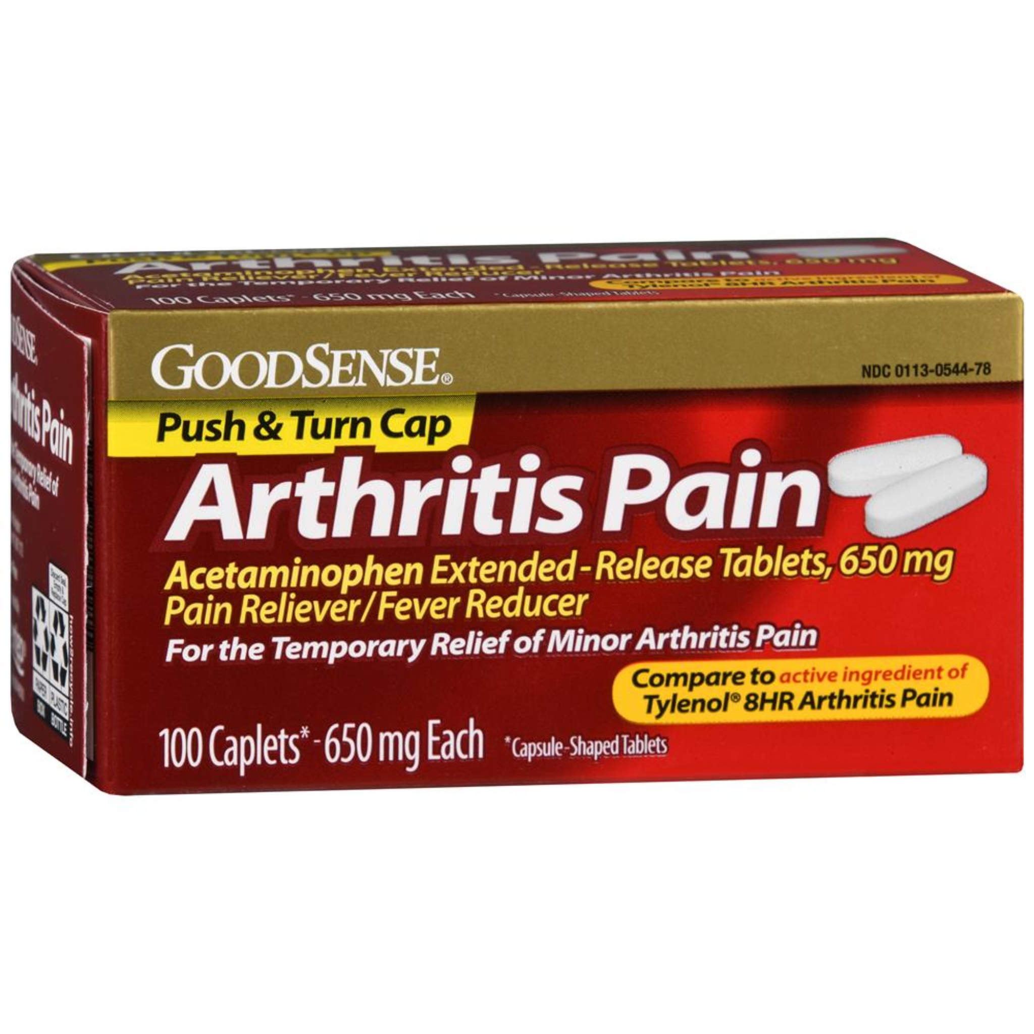 GoodSense, 8 HR Arthritis Pain Reliever, Extended-Release Caplets for Joint Comfort and Mobility Support, 24 Count