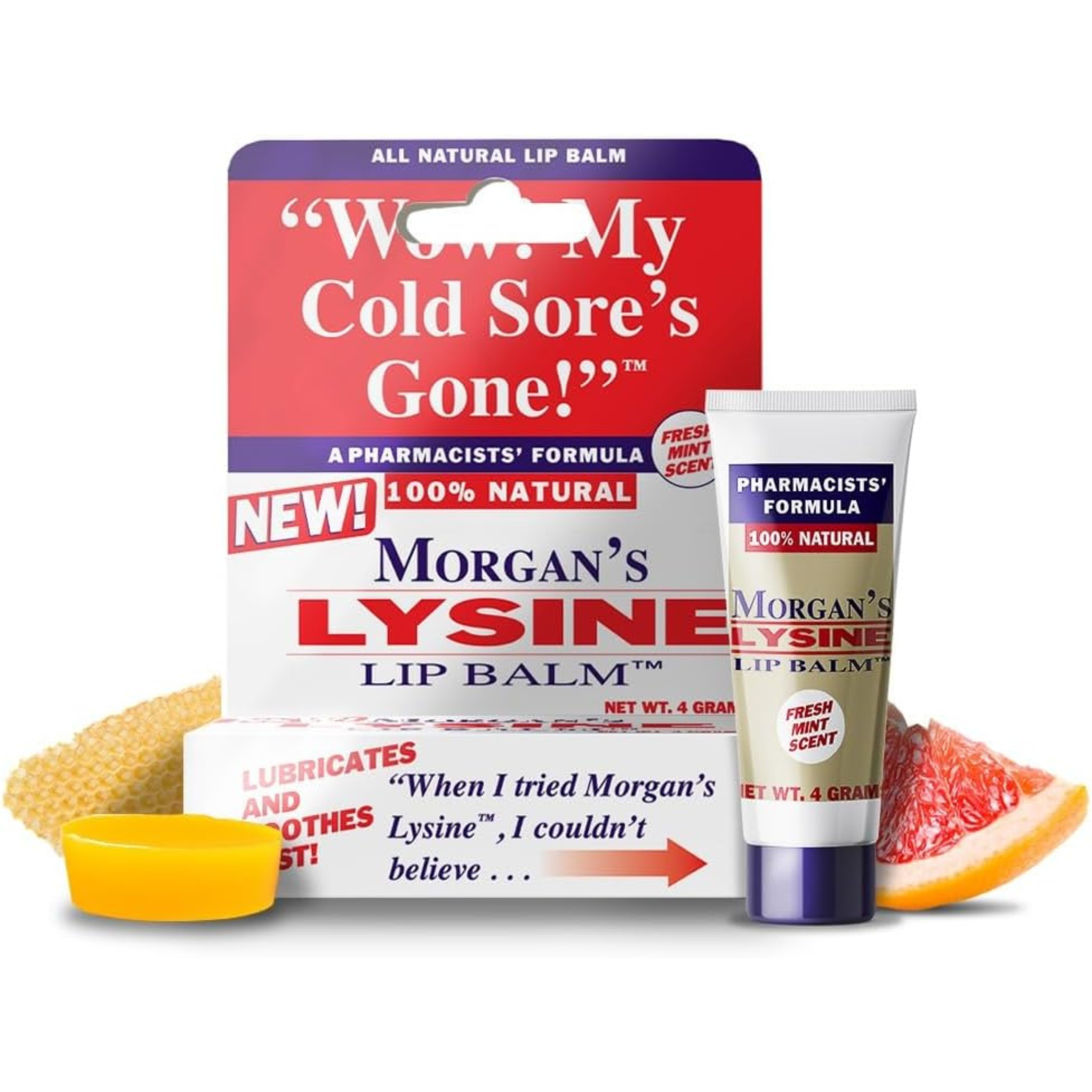 Morgan's Lysine Lip Balm Medicated - 0.17 oz - Pharmaful