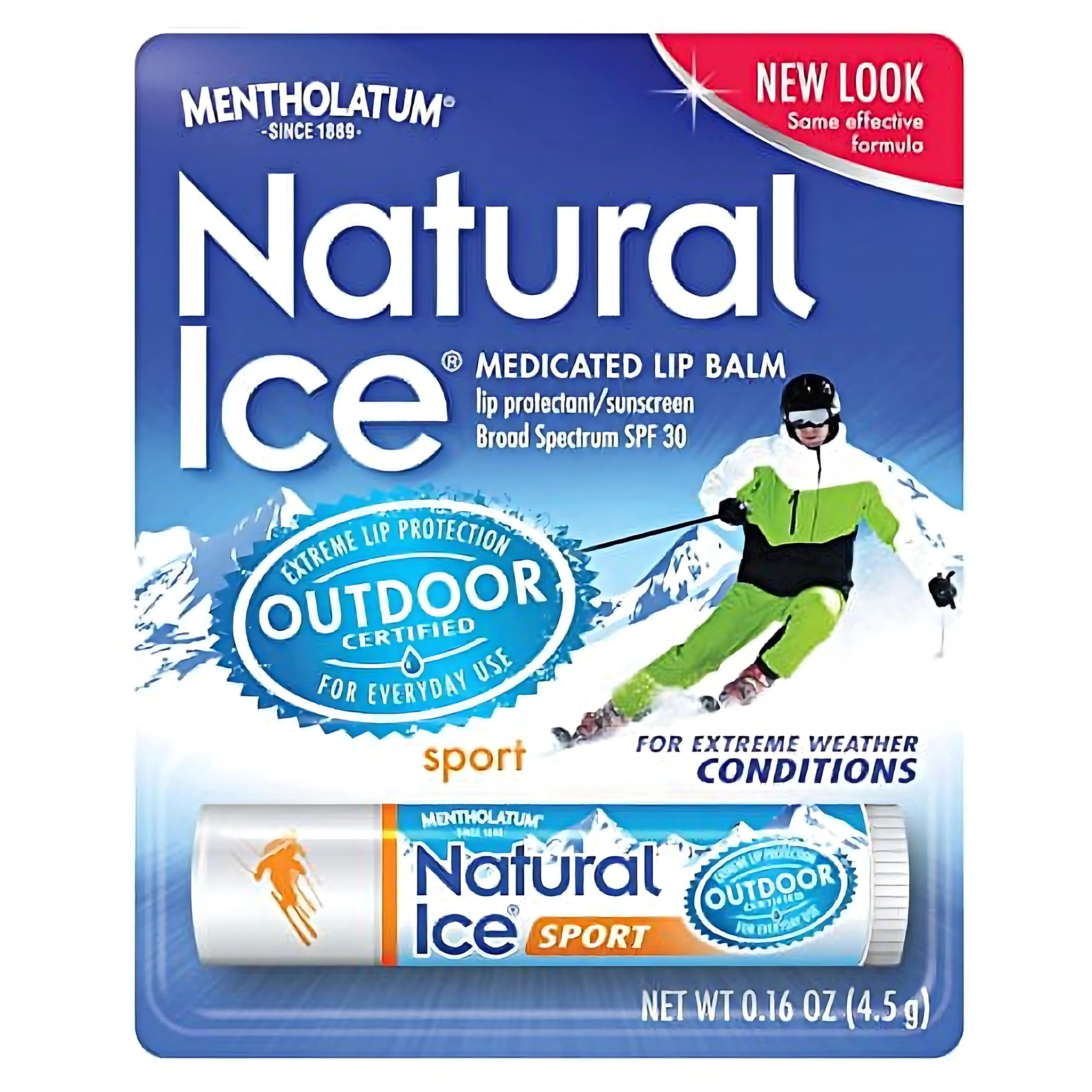 Natural Ice Lip Protectant/sunscreen Sport SPF 30, 0.16oz Tube Each - Pharmaful