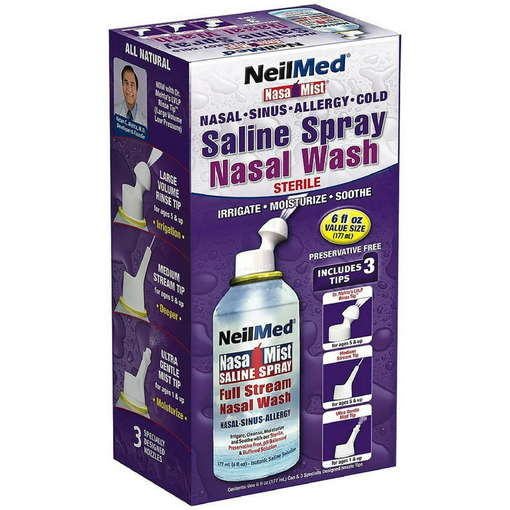 NeilMed NasaMist Saline Spray 6 oz - Pharmaful
