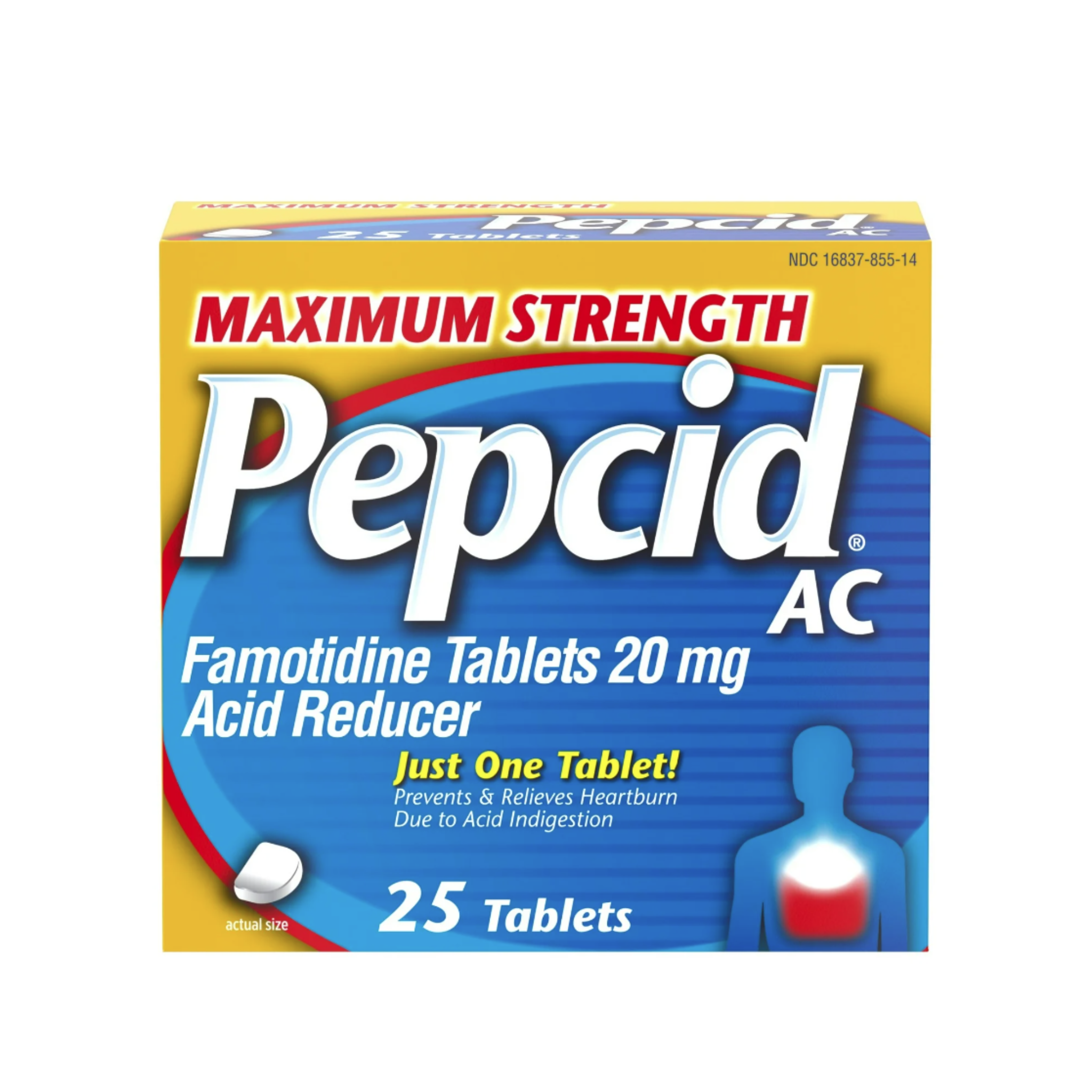 Pepcid AC Maximum Strength for Heartburn Prevention & Relief, 25 Ct - Pharmaful