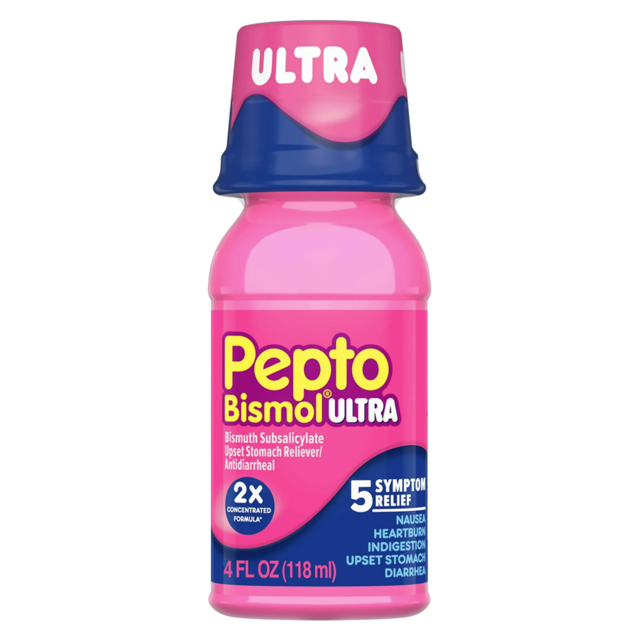 Pepto Bismol Ultra Liquid, Upset Stomach & Diarrhea Relief, Over-the-Counter Medicine, 4 Oz - Pharmaful