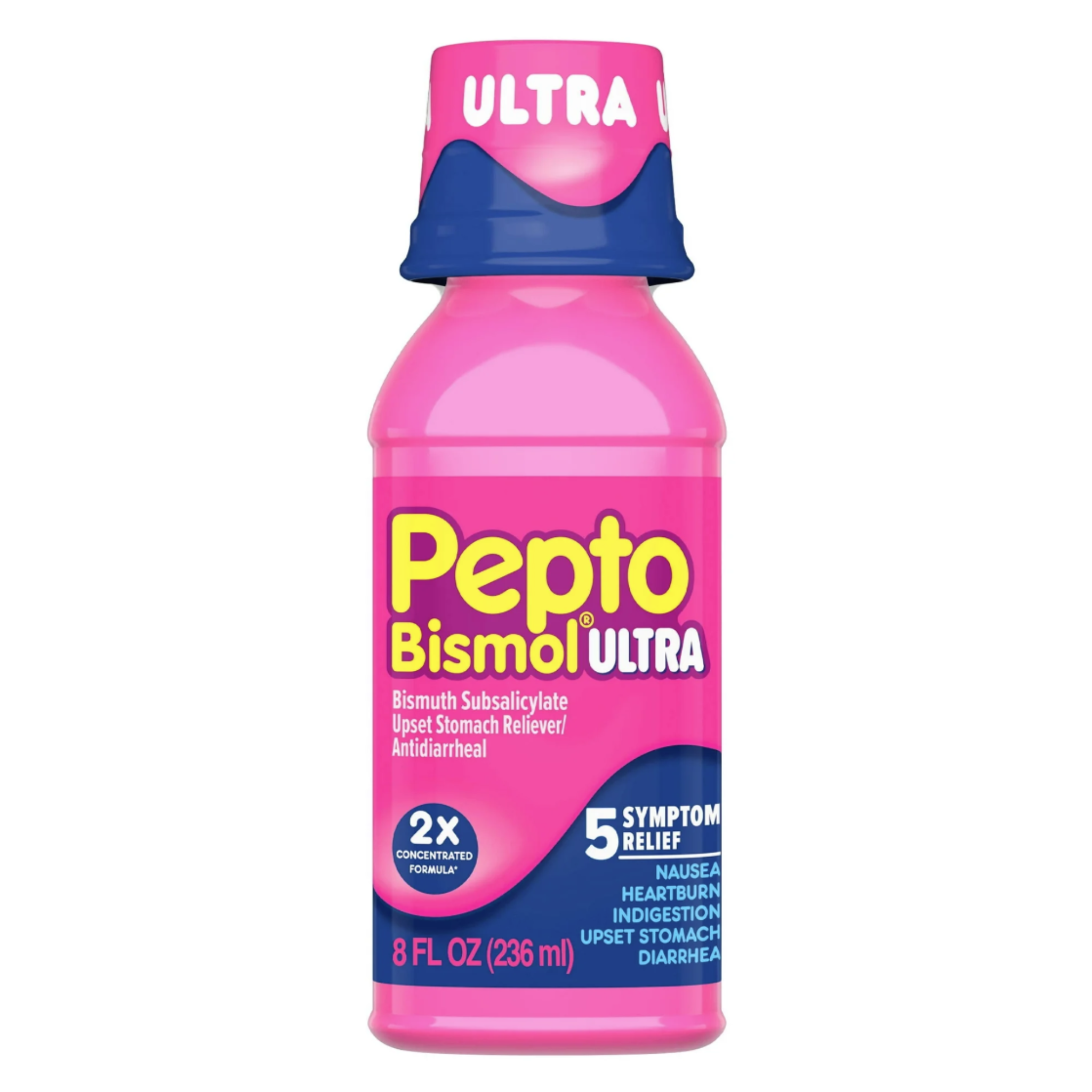 Pepto Bismol Ultra Liquid, Upset Stomach & Diarrhea Relief, Over-the-Counter Medicine, 8 fl oz - Pharmaful