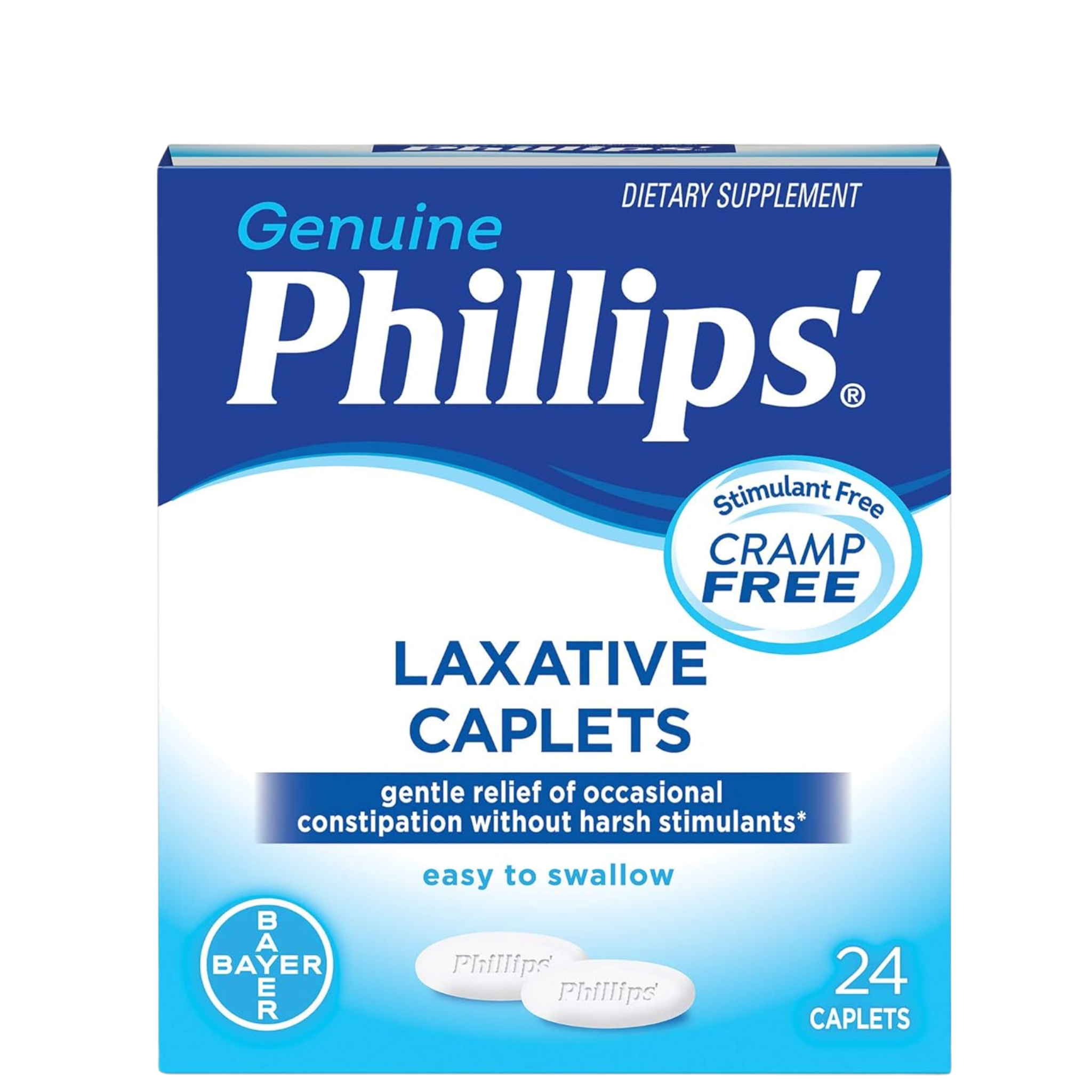 Phillips, Laxative Caplets, Gentle Overnight Relief with Magnesium-Based Formula, 24 Count