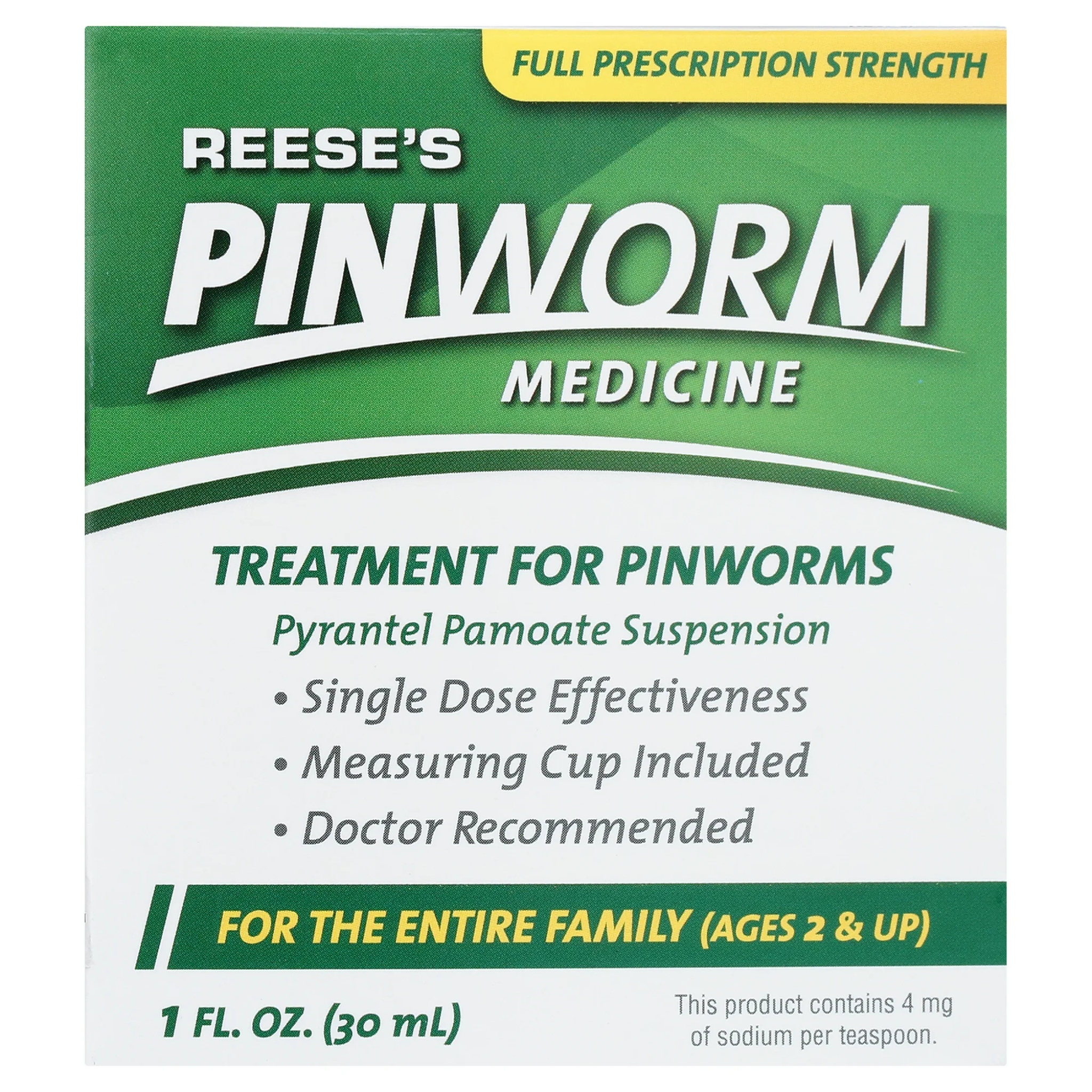 Reese's, Pinworm Medicine, Fast-Acting Liquid Treatment for Pinworm Infections, 1 fl oz - Pharmaful