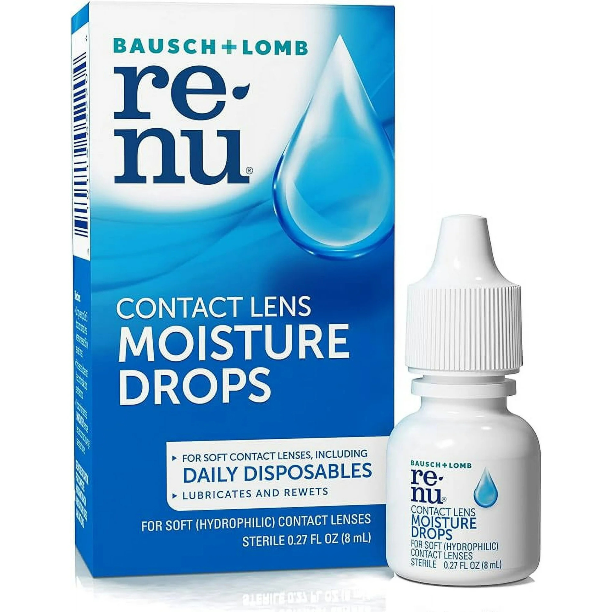 Renu Lubricating and Rewetting Drops for Contact Lenses, 8 mL, Packaging May Vary - Pharmaful