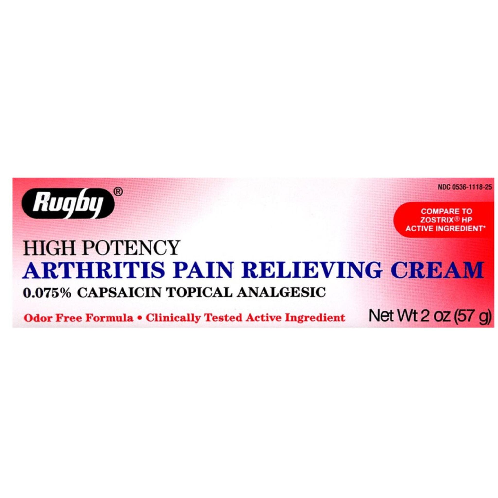 Rugby, Arthritis Pain Relieving Cream, Fast-Absorbing Topical Formula for Joint Discomfort, 2 oz