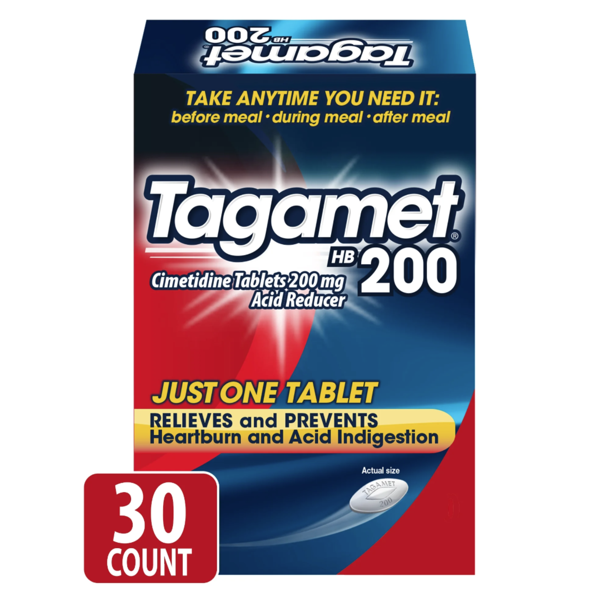 Tagamet HB 200 mg Cimetidine Acid Reducer and Heartburn Relief Tablets, 30 Count - Pharmaful