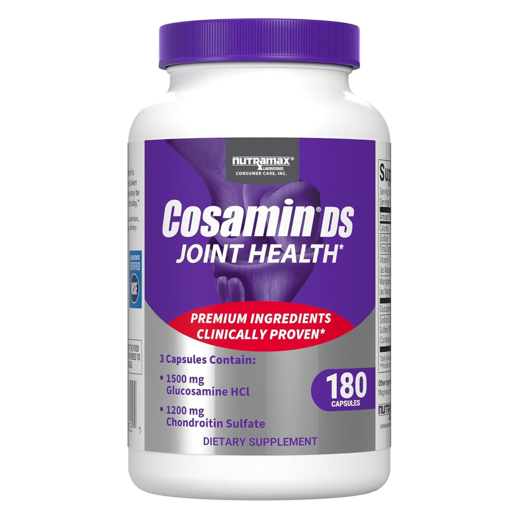 Nutramax, Cosamin® DS Joint Health Supplement, Glucosamine & Chondroitin for Men’s & Women’s Joint Health, 180 Capsules