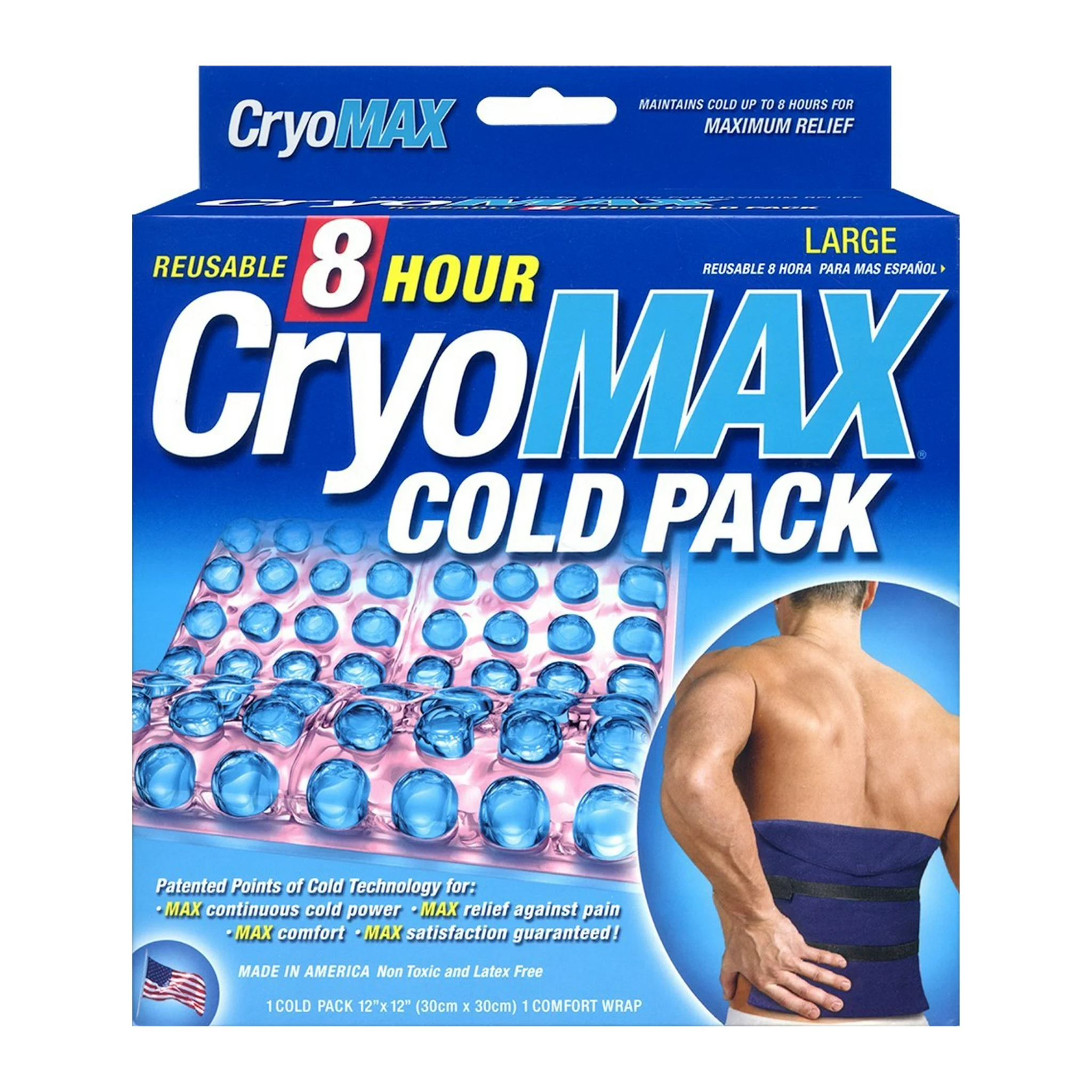 CryoMAX, Reusable Cold Pack, Long-Lasting 8-Hour Cold Therapy for Pain Relief, Large