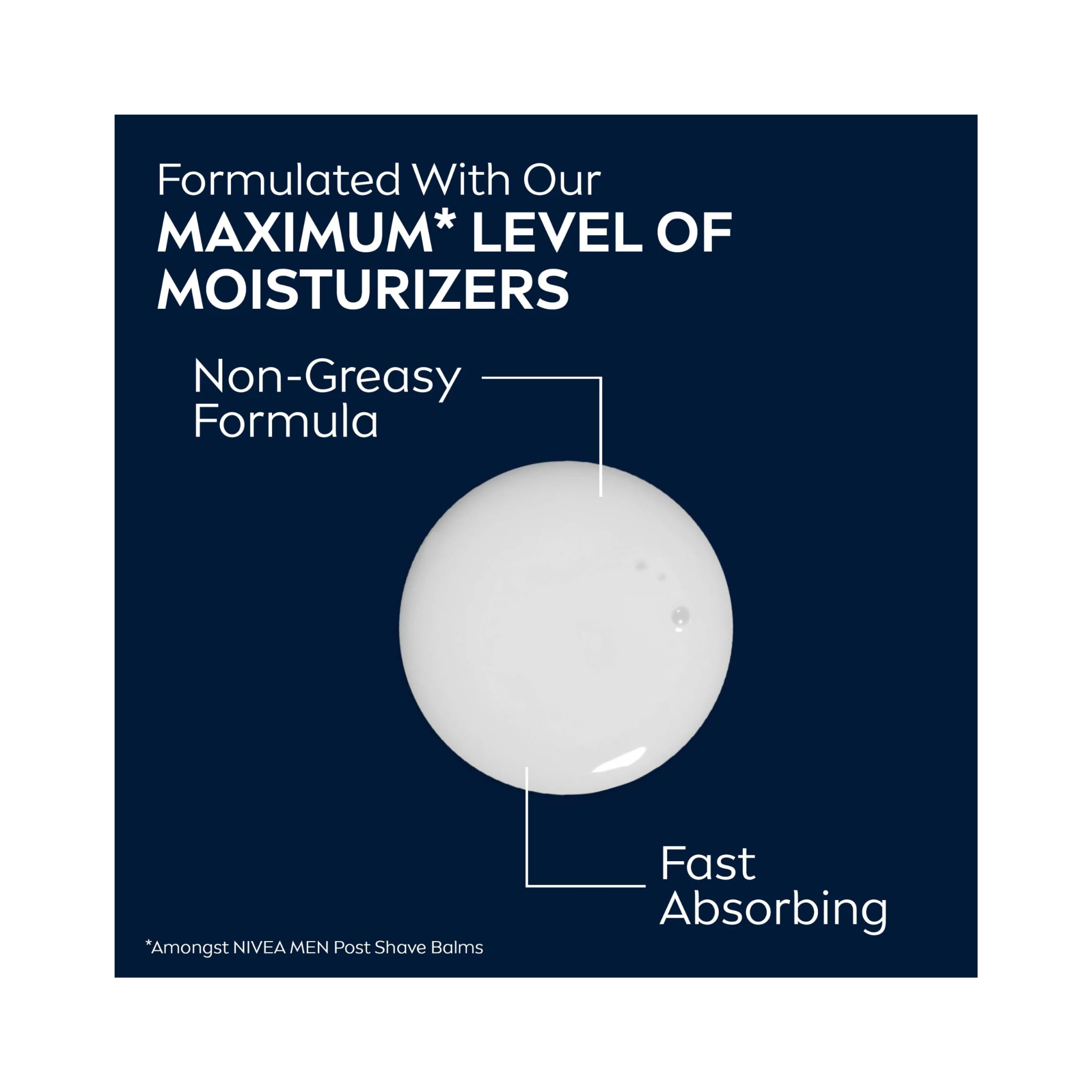 NIVEA MEN, Maximum Hydration Post Shave Balm, Deep Moisturizing Formula for Smooth and Refreshed Skin, 3.3 fl oz