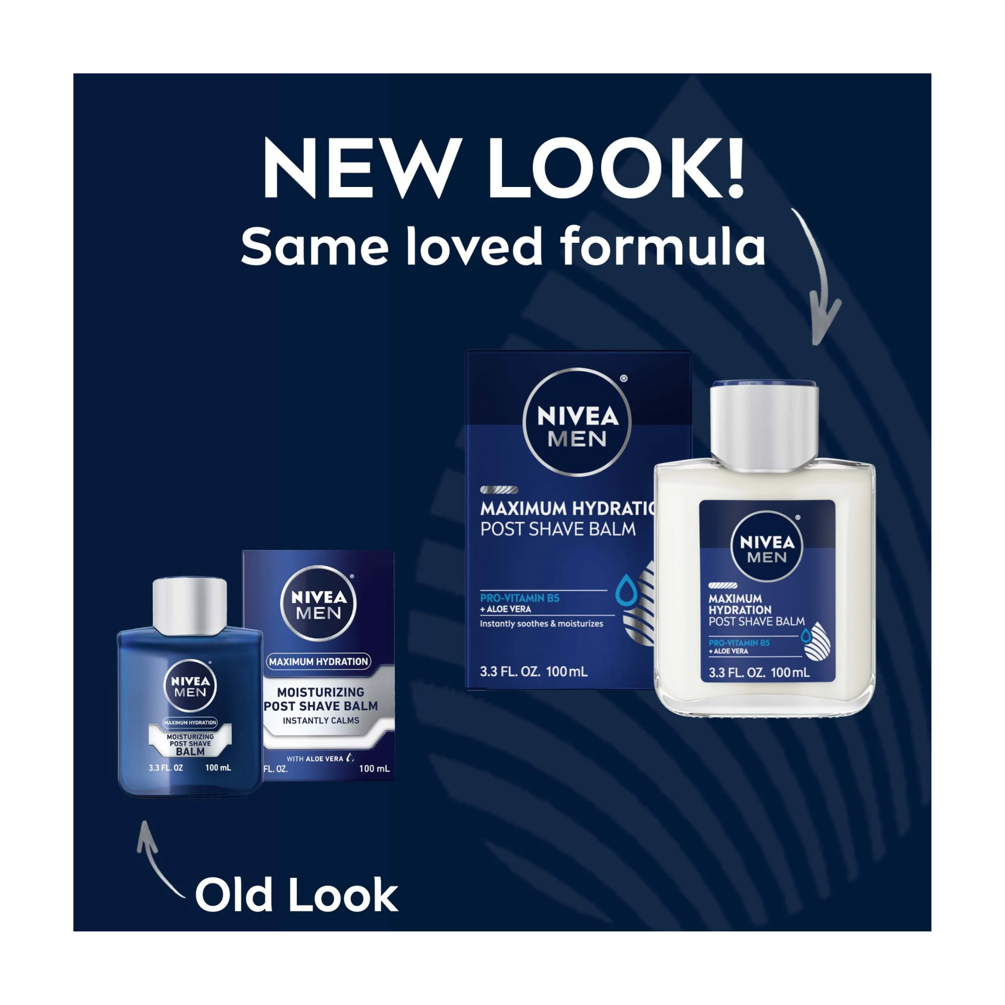 NIVEA MEN, Maximum Hydration Post Shave Balm, Deep Moisturizing Formula for Smooth and Refreshed Skin, 3.3 fl oz