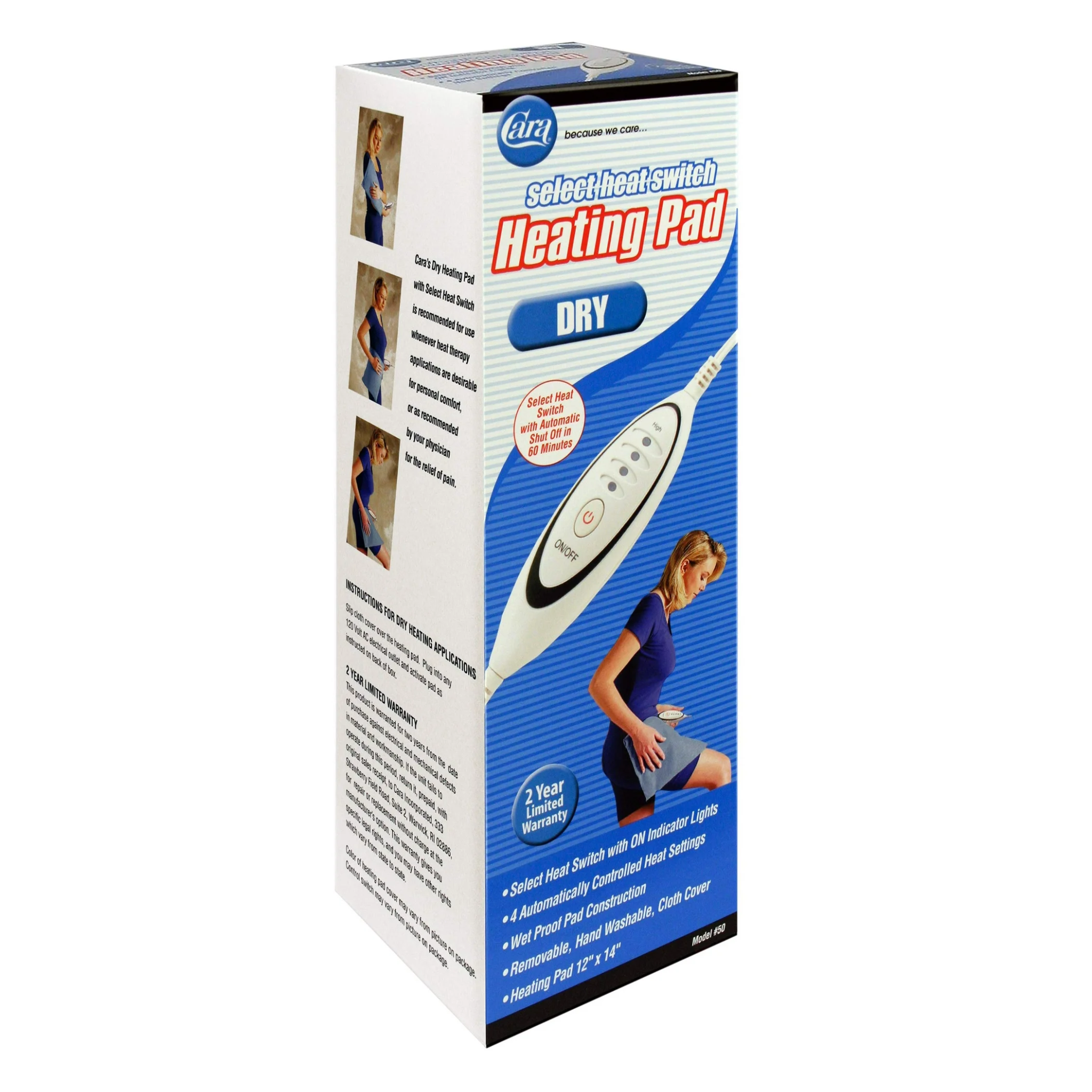 CARA, Heating Pad, Dry Heat Therapy for Soothing Muscle and Joint Pain Relief, 12" x 14"