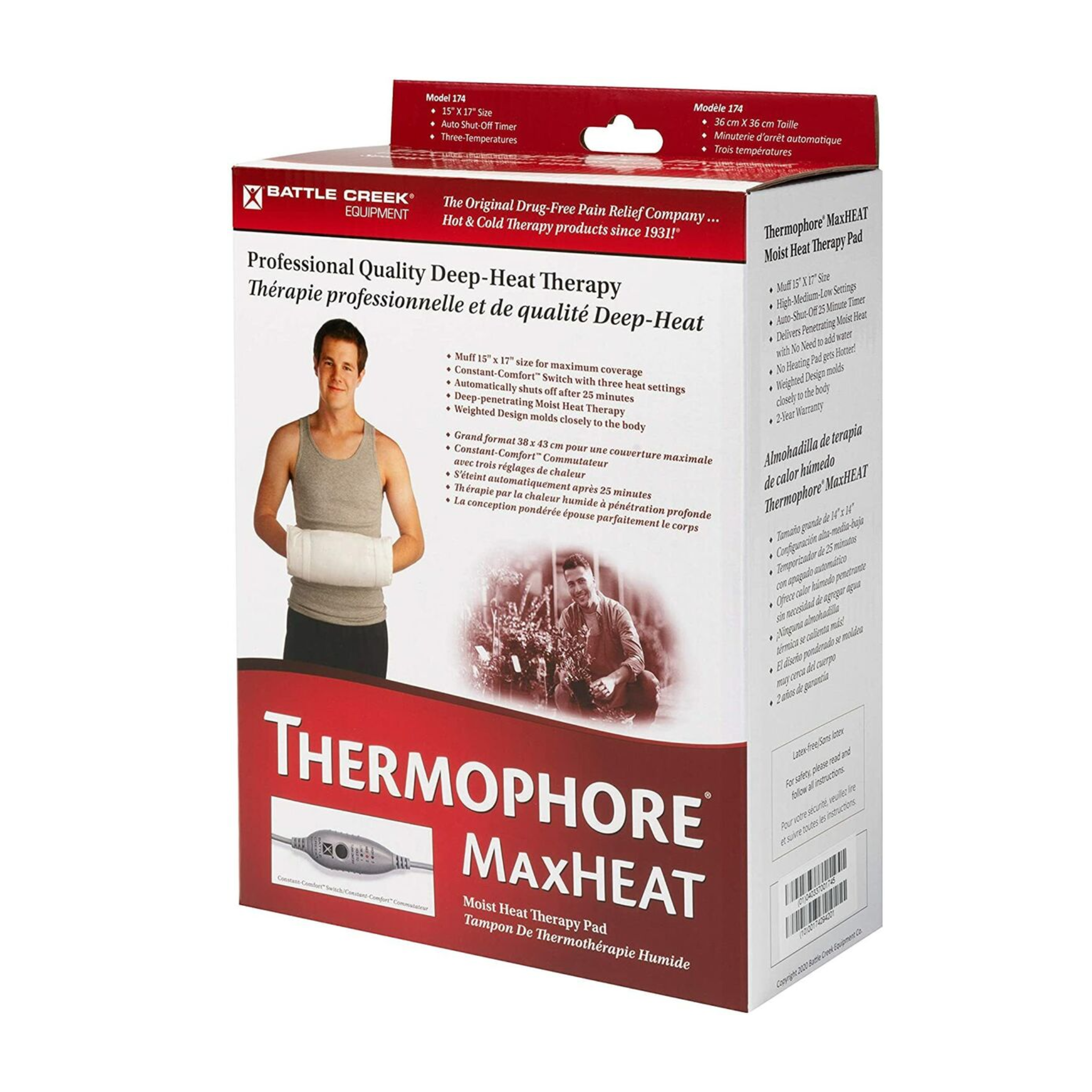 Thermophore, Arthritis Heating Pad Muff/Hand Warmer, 8" x 17" Rolled, Moist Heat Therapy for Hand and Joint Relief
