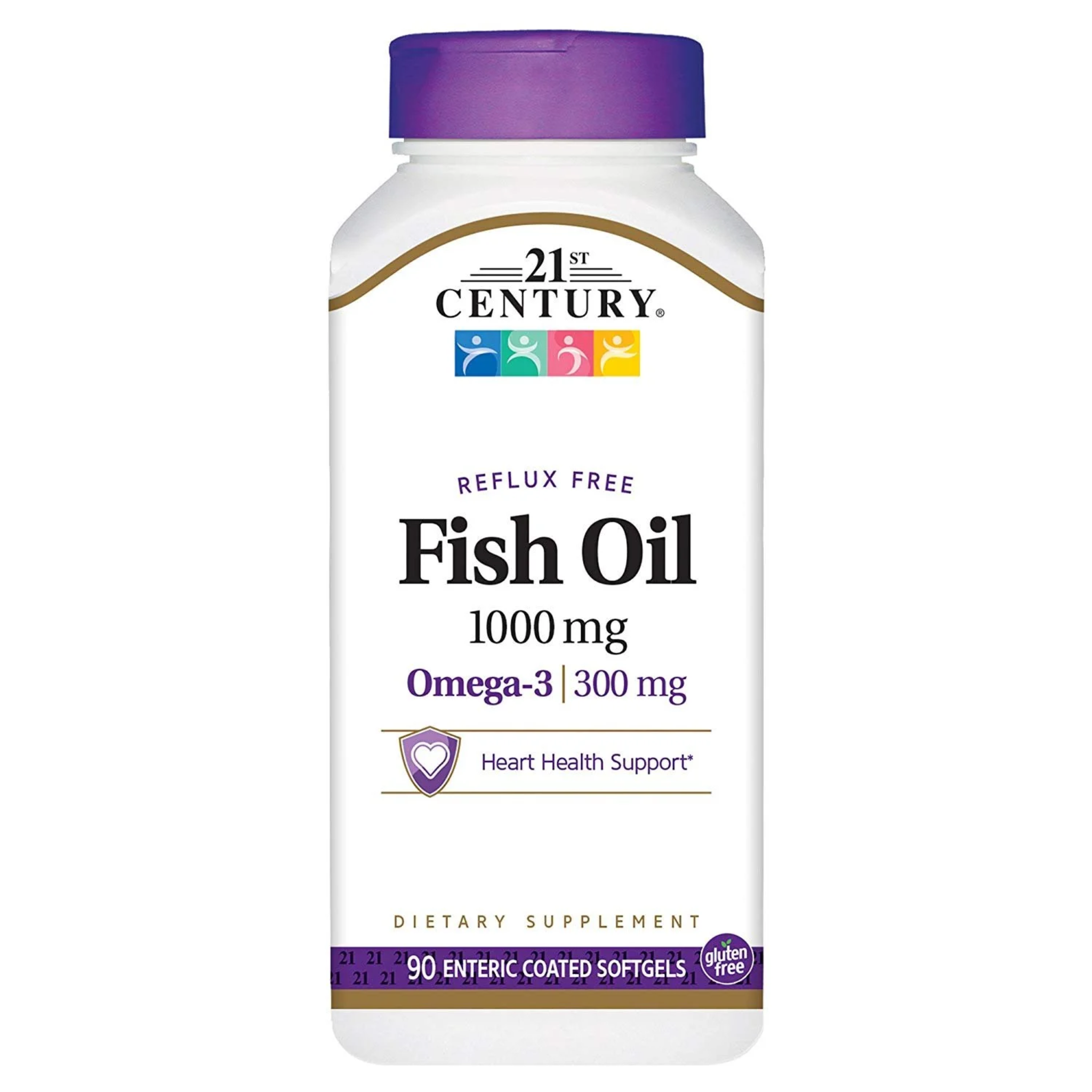 21st Century, Fish Oil 1000mg, Omega-3 Heart Support, Promotes Cardiovascular Health, 90 Count