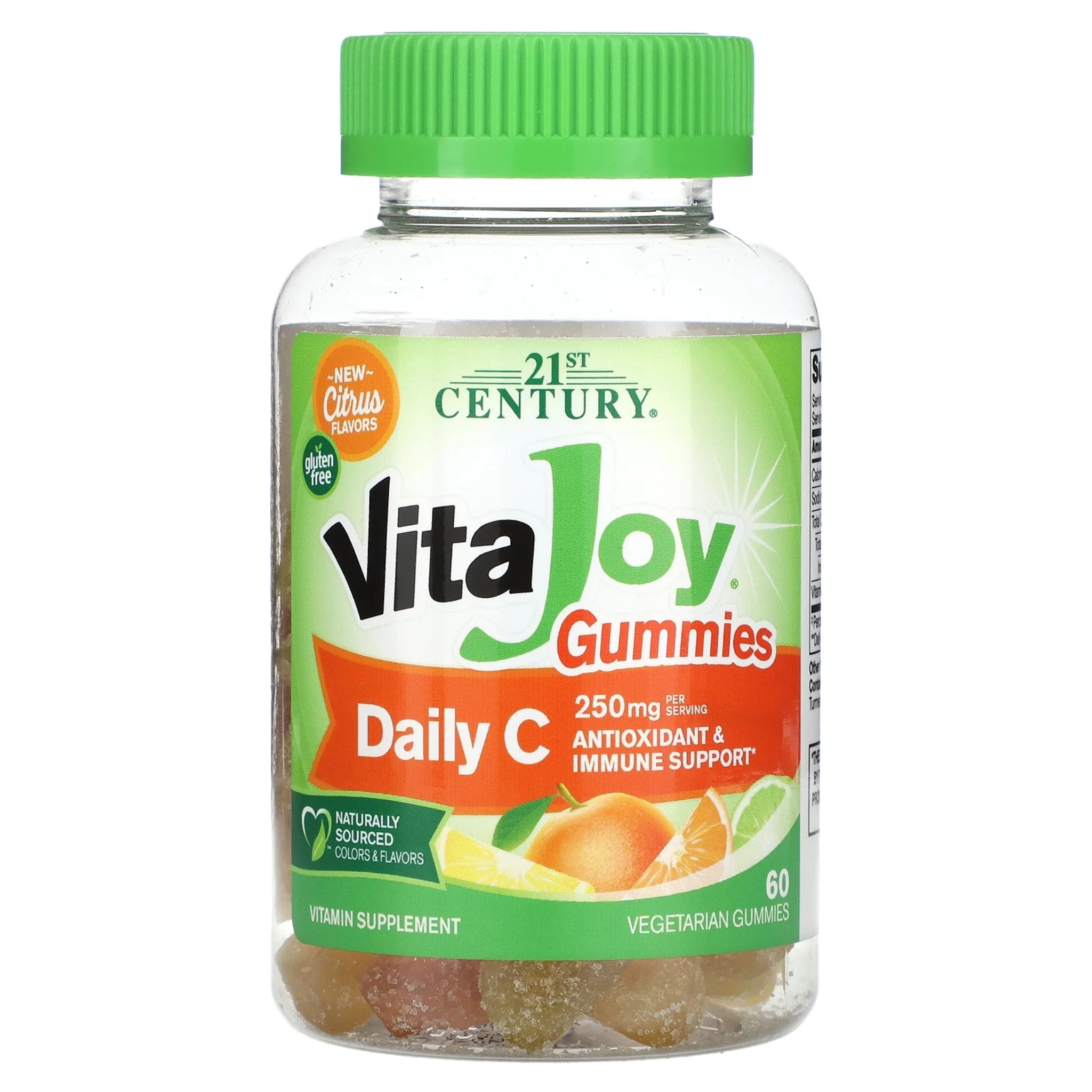 21st Century, VitaJoy Daily C Gummies, Citrus Flavored, 250 mg Vitamin C, Immune Support, 60 Vegetarian Gummies