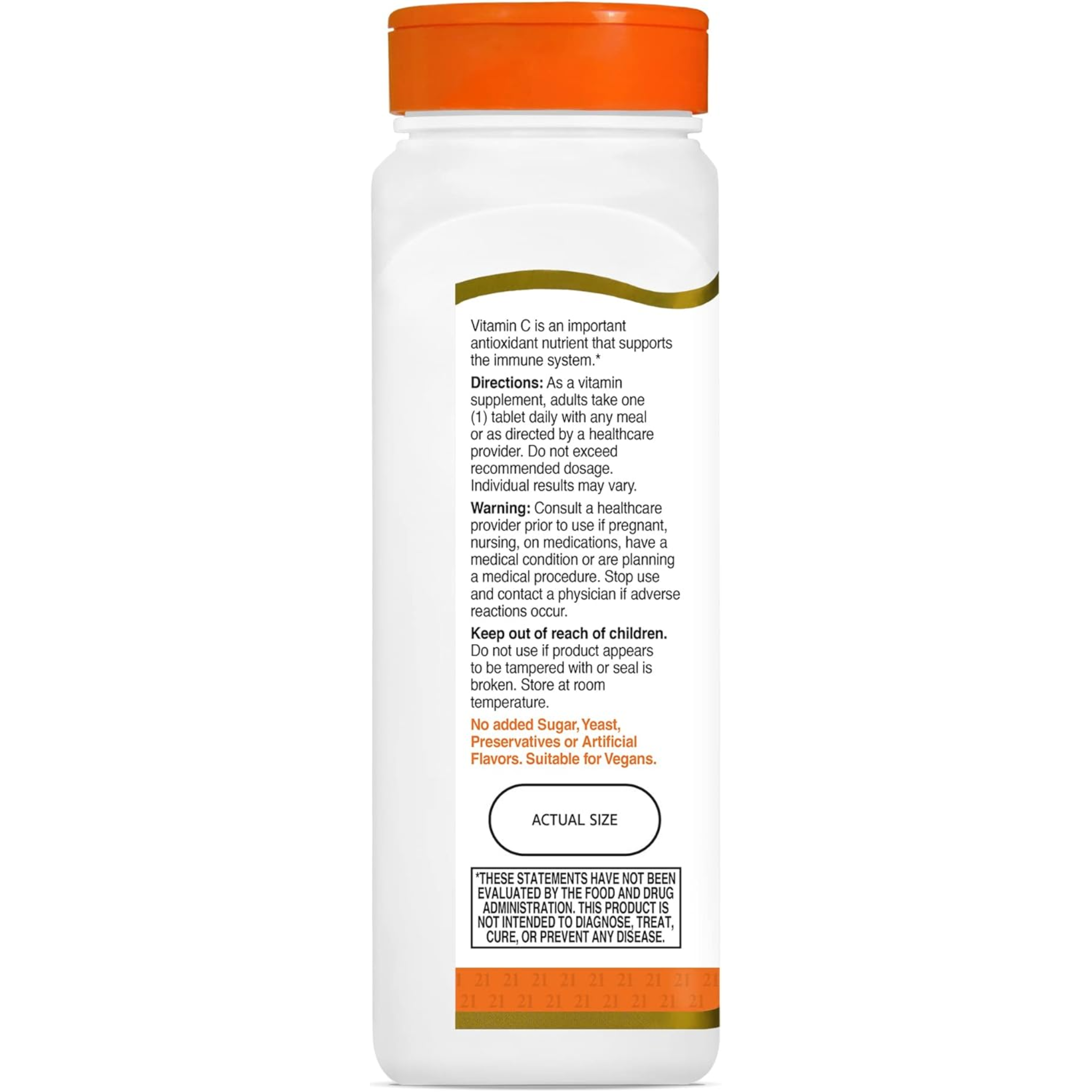 21st Century, Vitamin C 1000 mg Tablets, Supports Immune Health and Antioxidant Protection, 110 Count