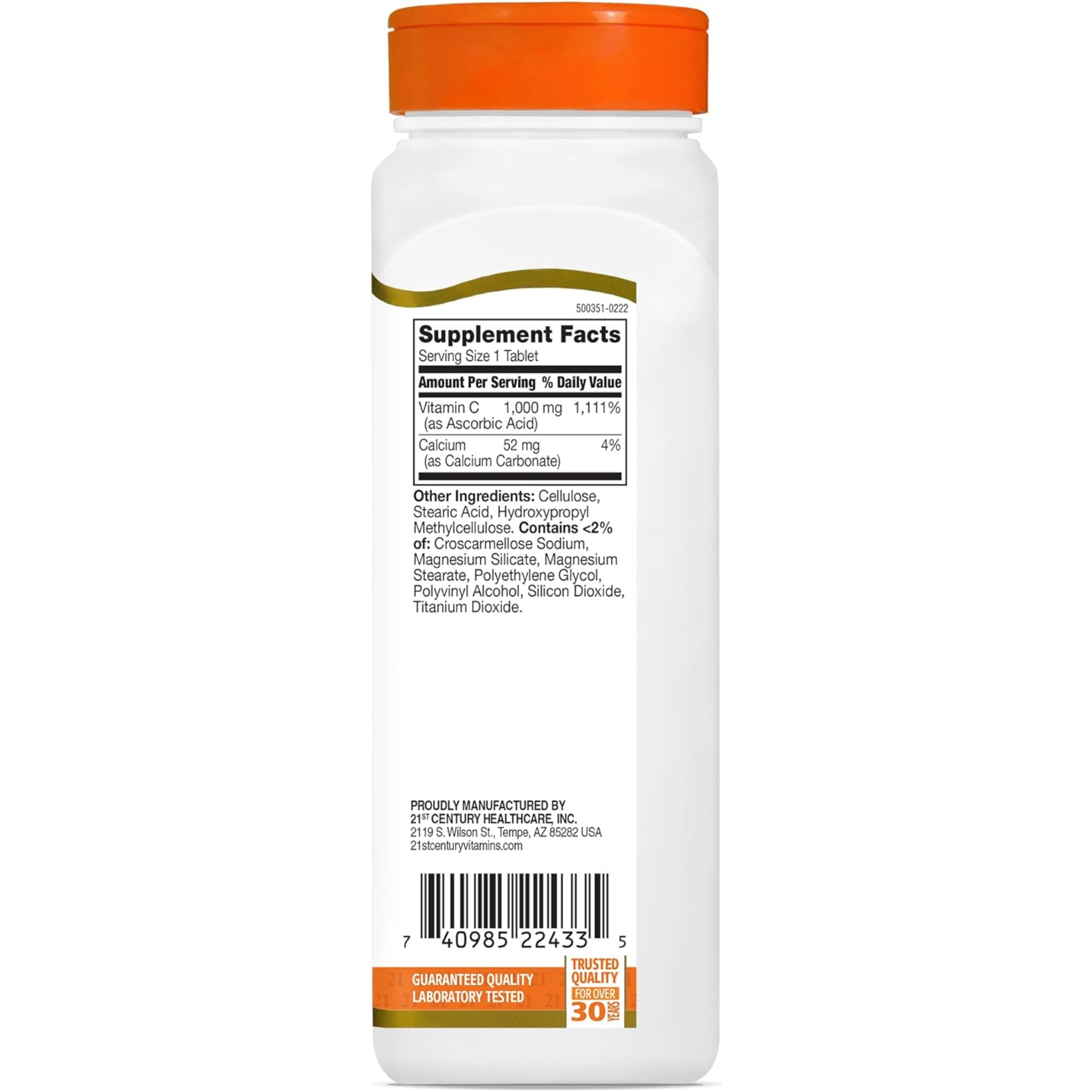 21st Century, Vitamin C 1000 mg Tablets, Supports Immune Health and Antioxidant Protection, 110 Count