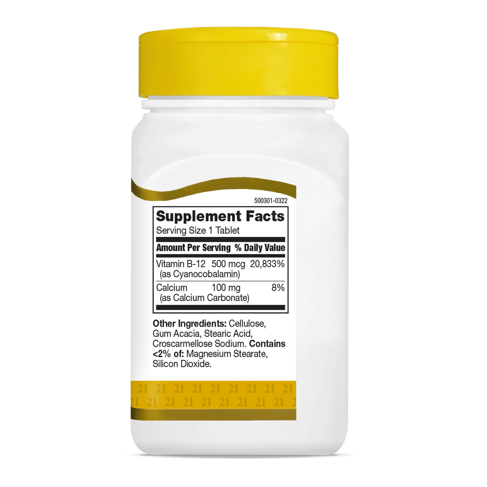 21st Century, Vitamin B-12 500 mcg, Energy & Nervous System Support, 110 Tablets - Pharmaful