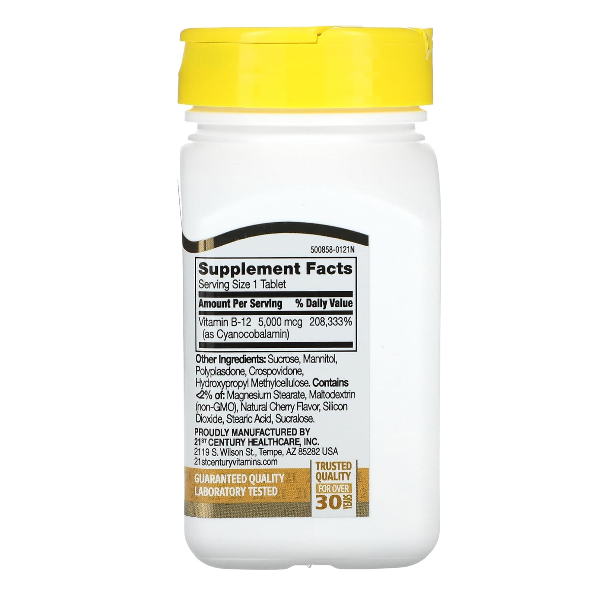 21st Century, Vitamin B-12 5000 mcg, Extra Strength Energy Support, 110 Tablets - Pharmaful