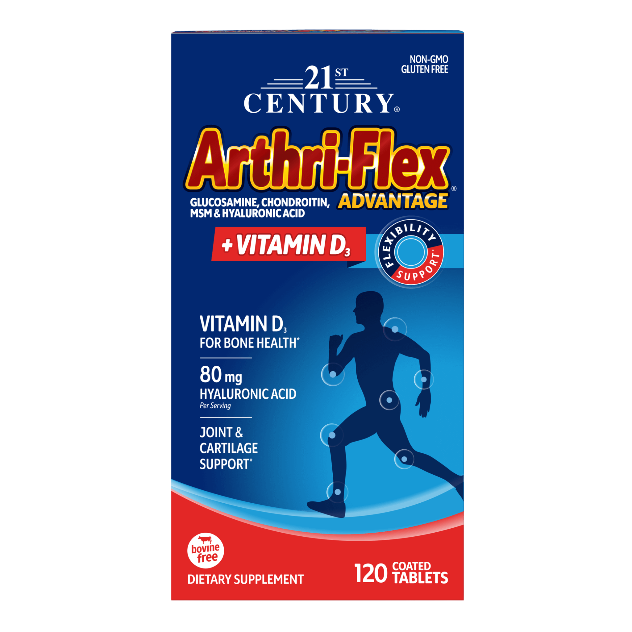 21st Century, Arthri-Flex Advantage + Vitamin D3, Joint Support Supplement, 120 Tablets
