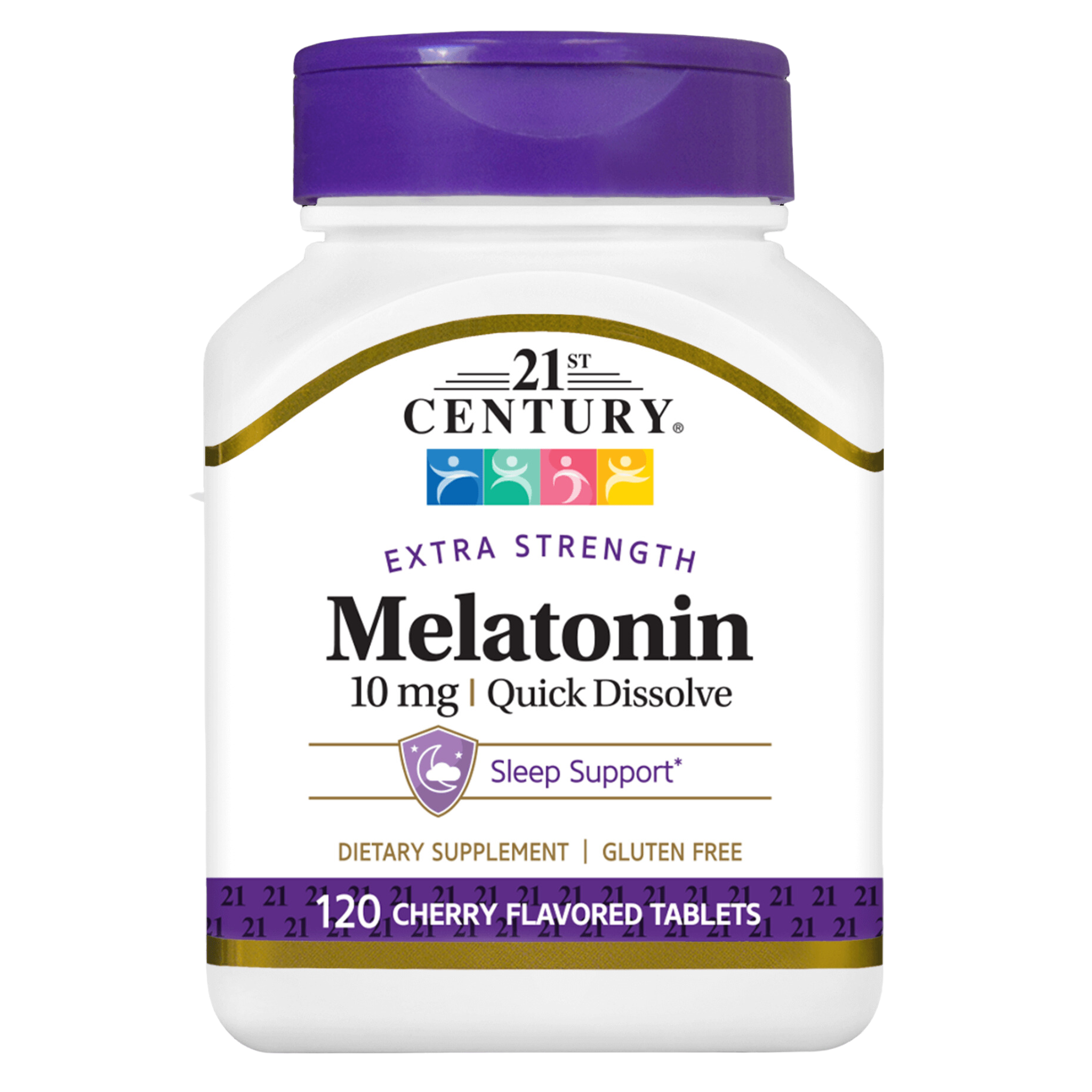 21st Century, Extra Strength Melatonin Tablets, 10mg Sleep Support, Cherry Flavor, 120 Count