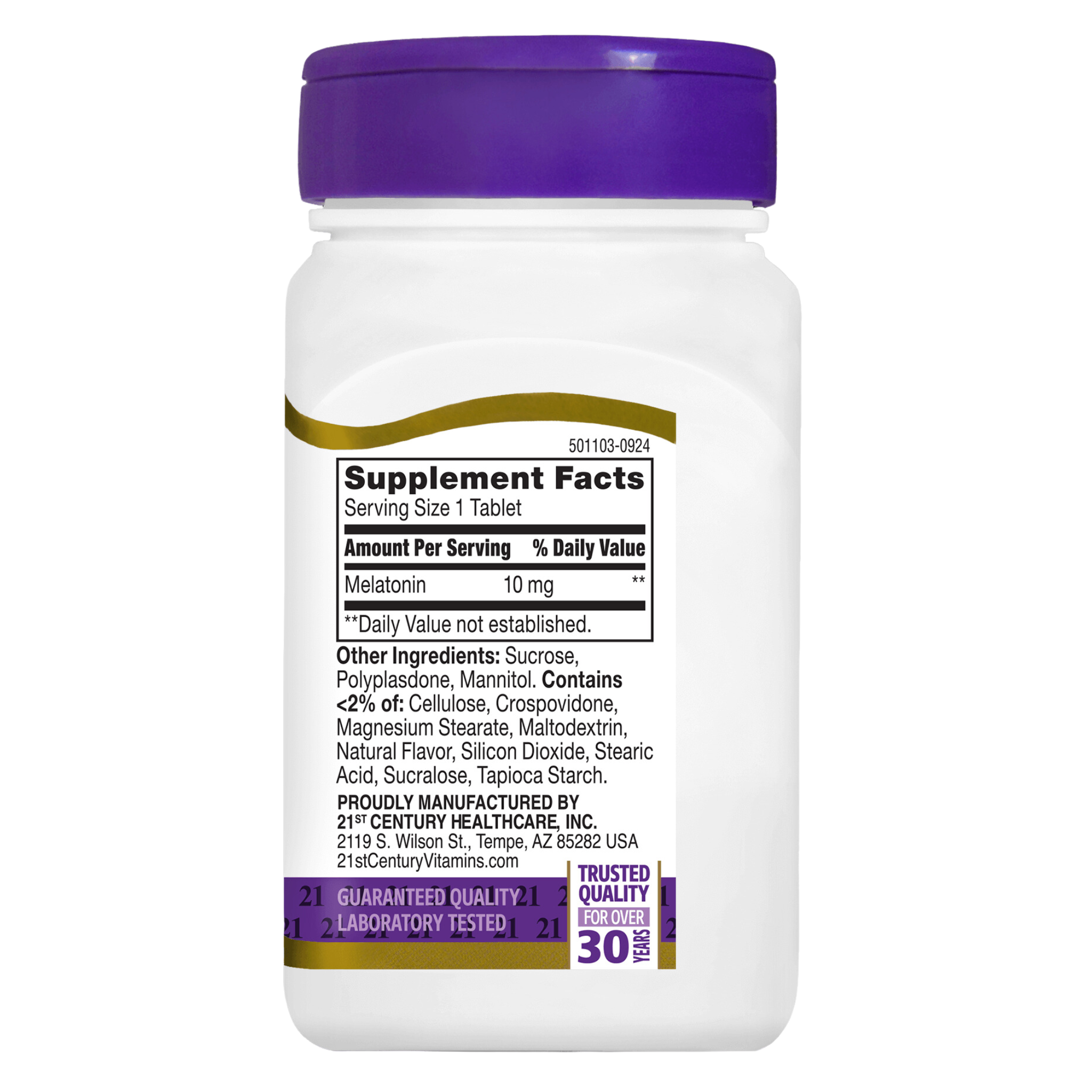 21st Century, Extra Strength Melatonin Tablets, 10mg Sleep Support, Cherry Flavor, 120 Count