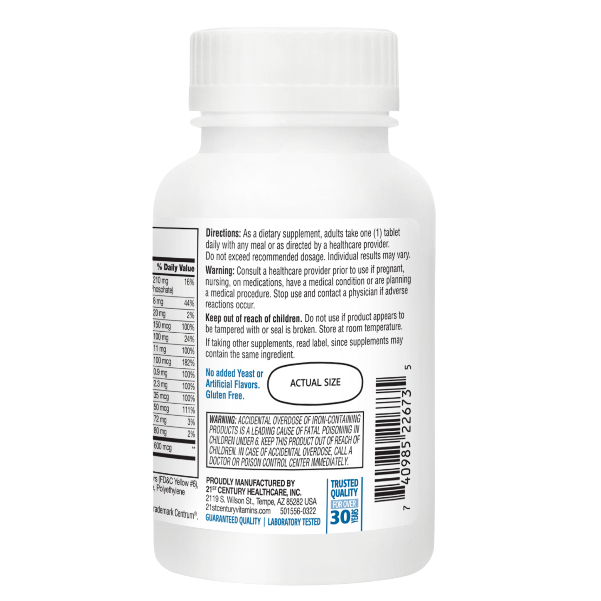 21st Century, Sentry Men’s Multivitamin & Multimineral Supplement, Daily Health Support, 120 Tablets