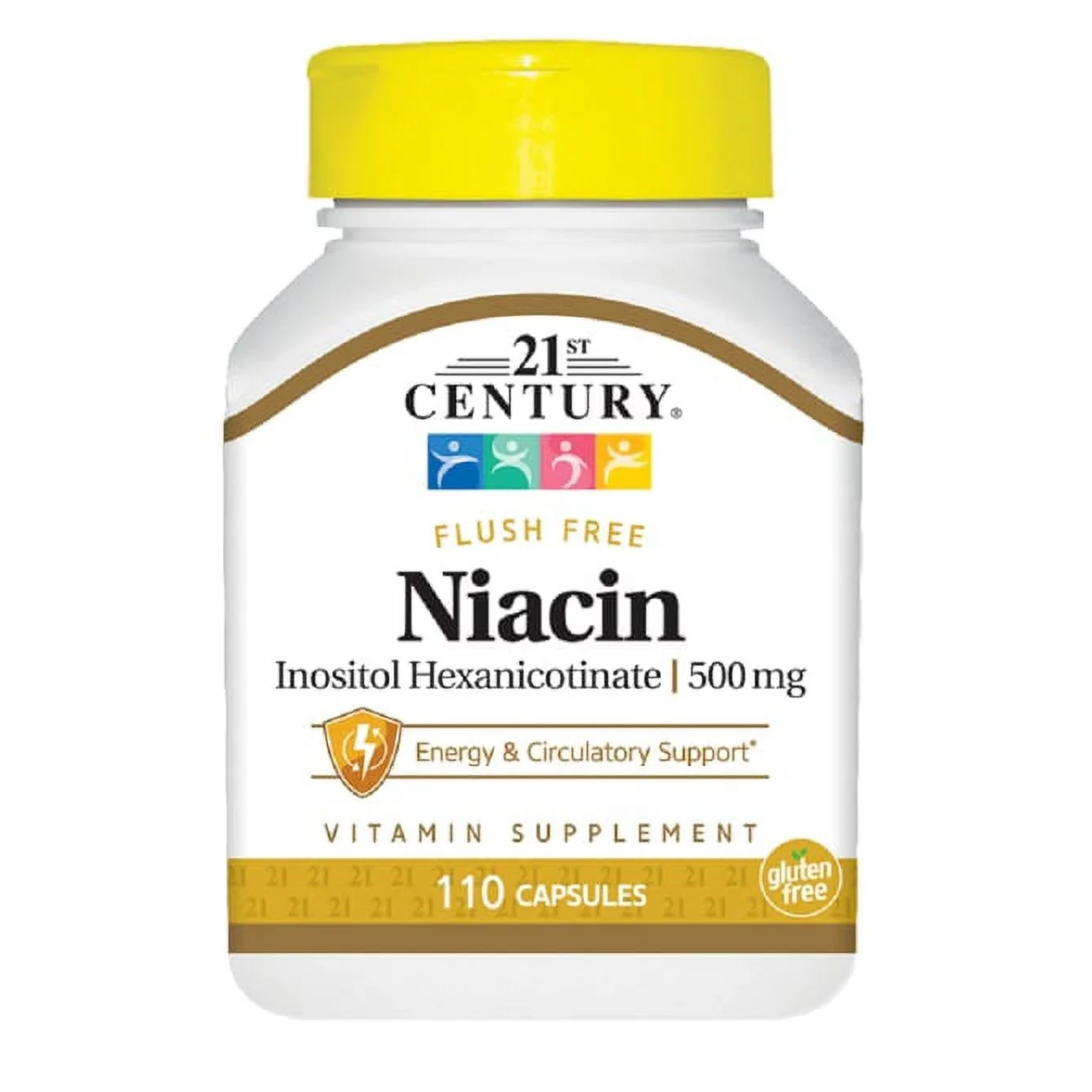 21st Century, Niacin 500 mg, Flush Free, Supports Energy & Metabolism, 110 Capsules