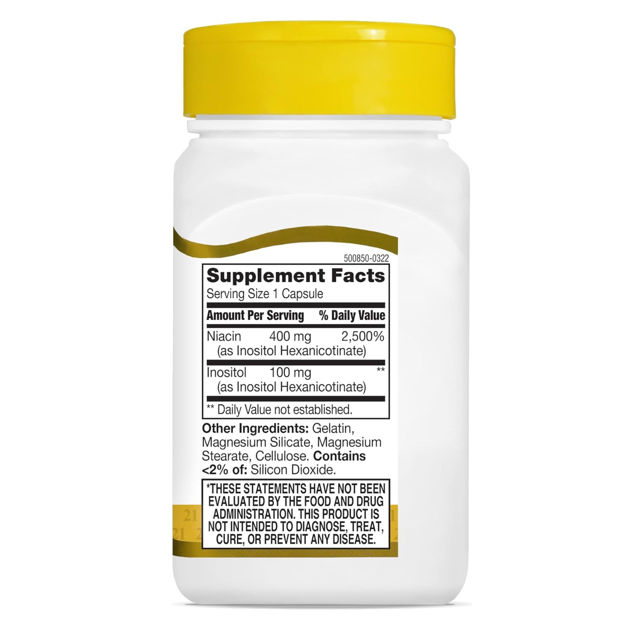 21st Century, Niacin 500 mg, Flush Free, Supports Energy & Metabolism, 110 Capsules - Pharmaful