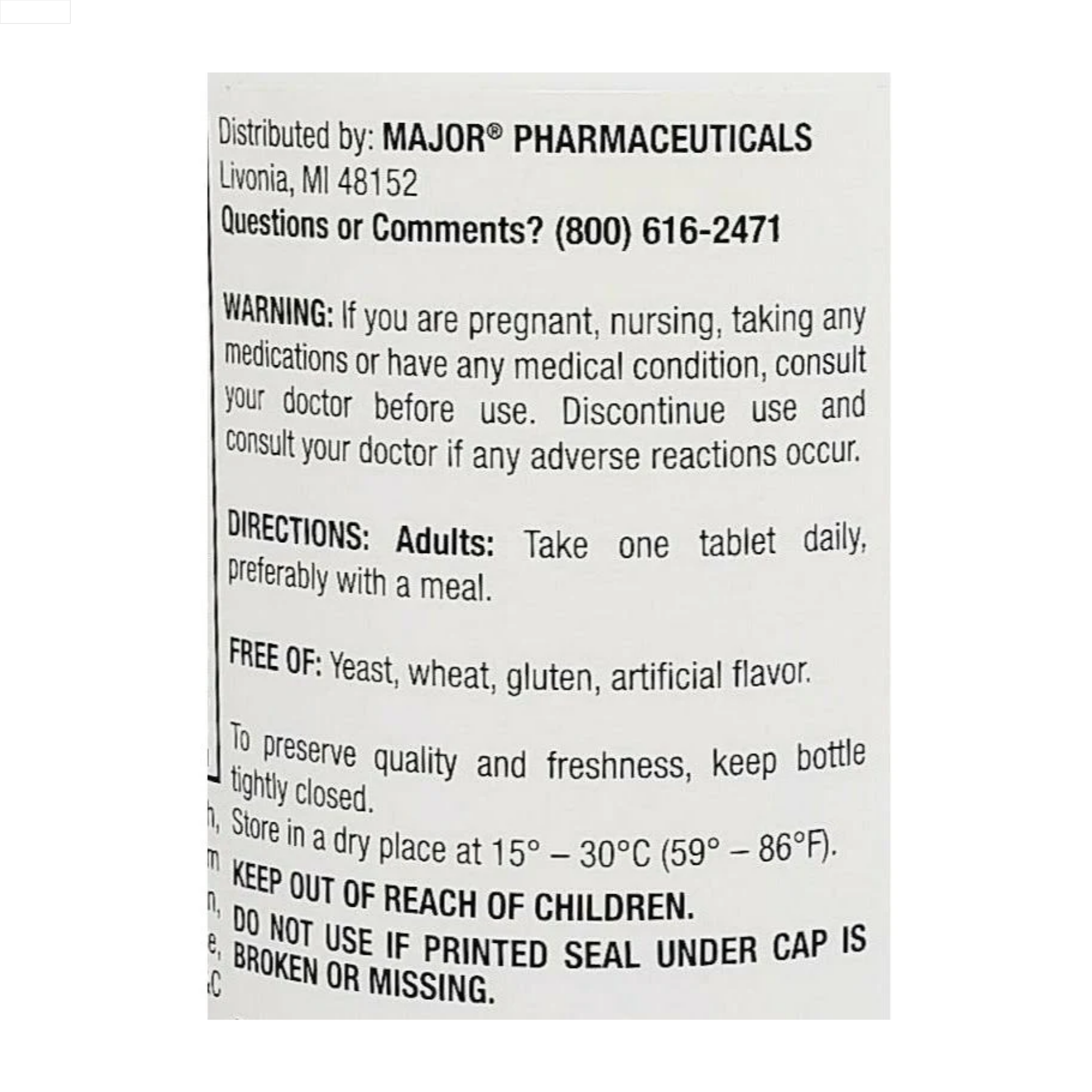 Major, ProSight Vitamin & Mineral Supplement Tablets, Ascorbic Acid & Eye Health Support, 120 Count