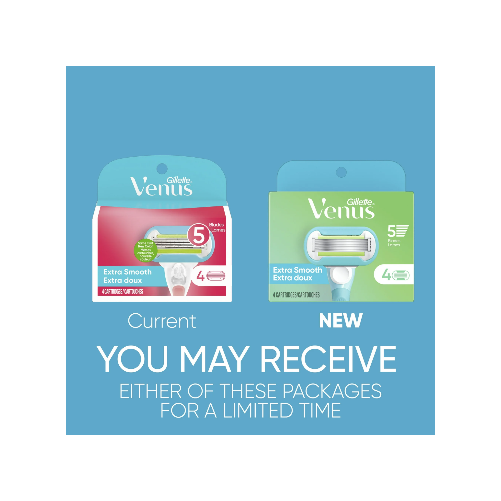 Gillette, Venus Embrace Razor Blade Cartridges, Smooth Shave for Women, 4 Count
