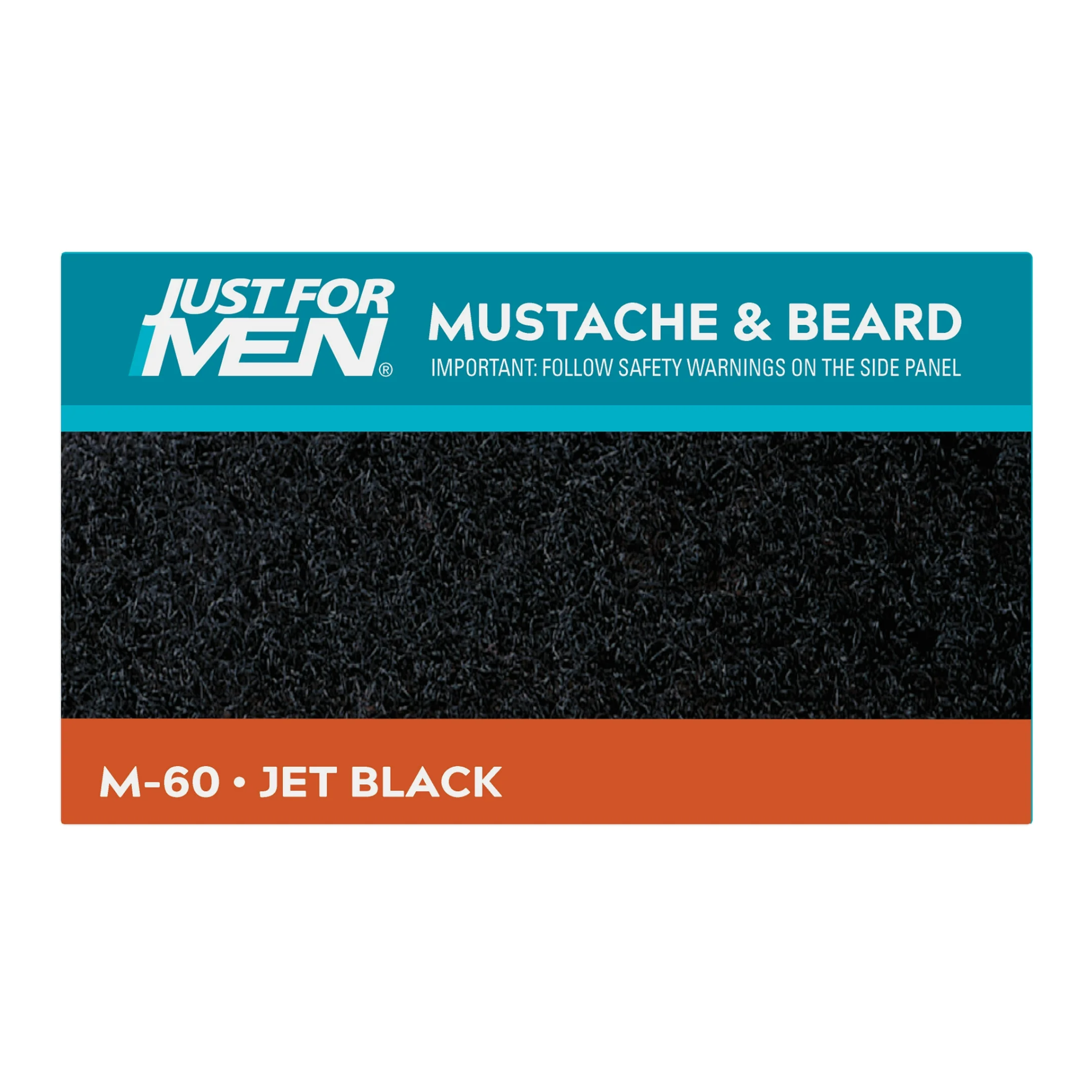 Just For Men, Brush-In Color Gel for Mustache & Beard, Jet Black M-60, Easy Gray Coverage and Natural-Looking Results, 1 Each